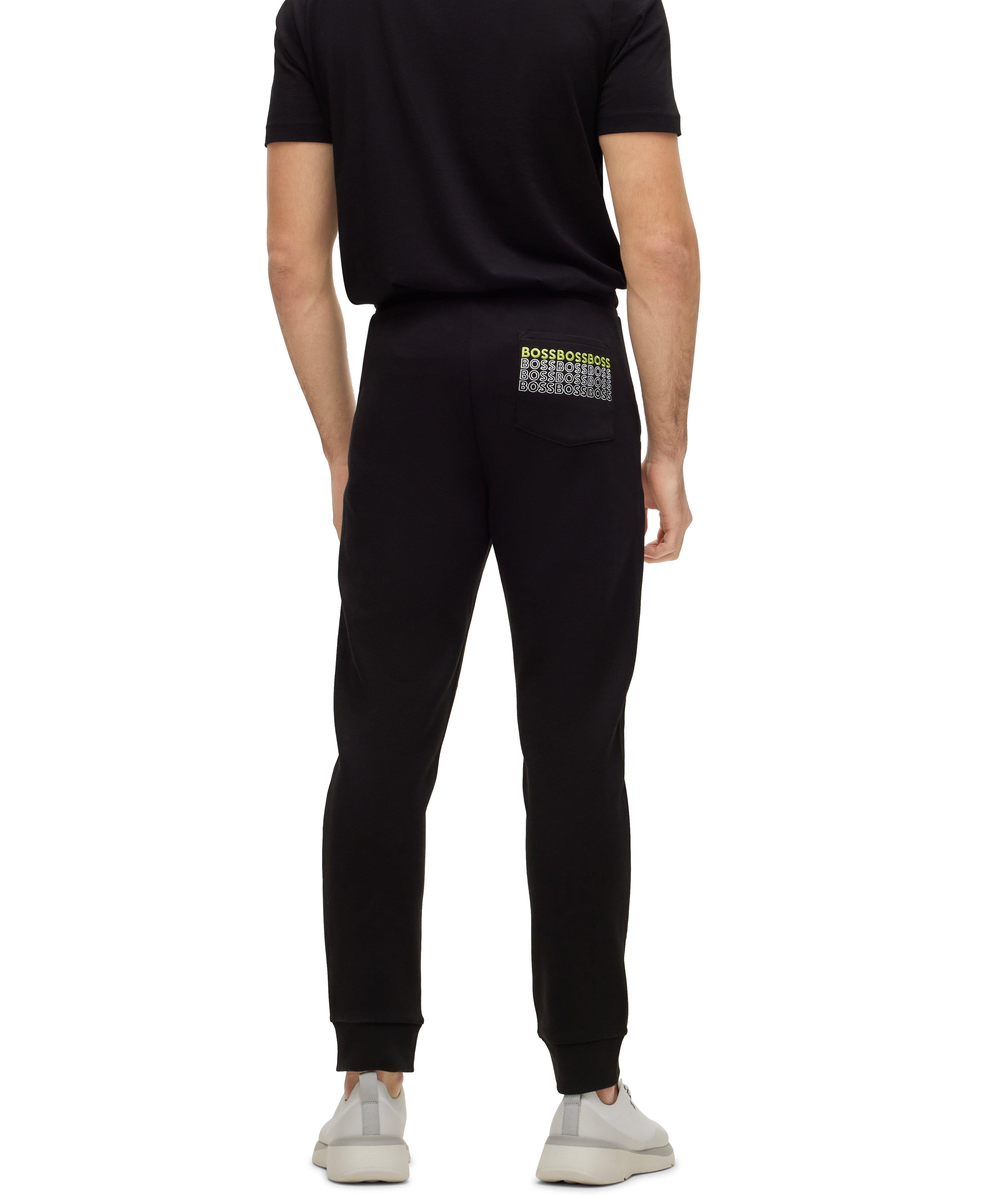 Pantalon sport en mélange de coton avec logo image 2