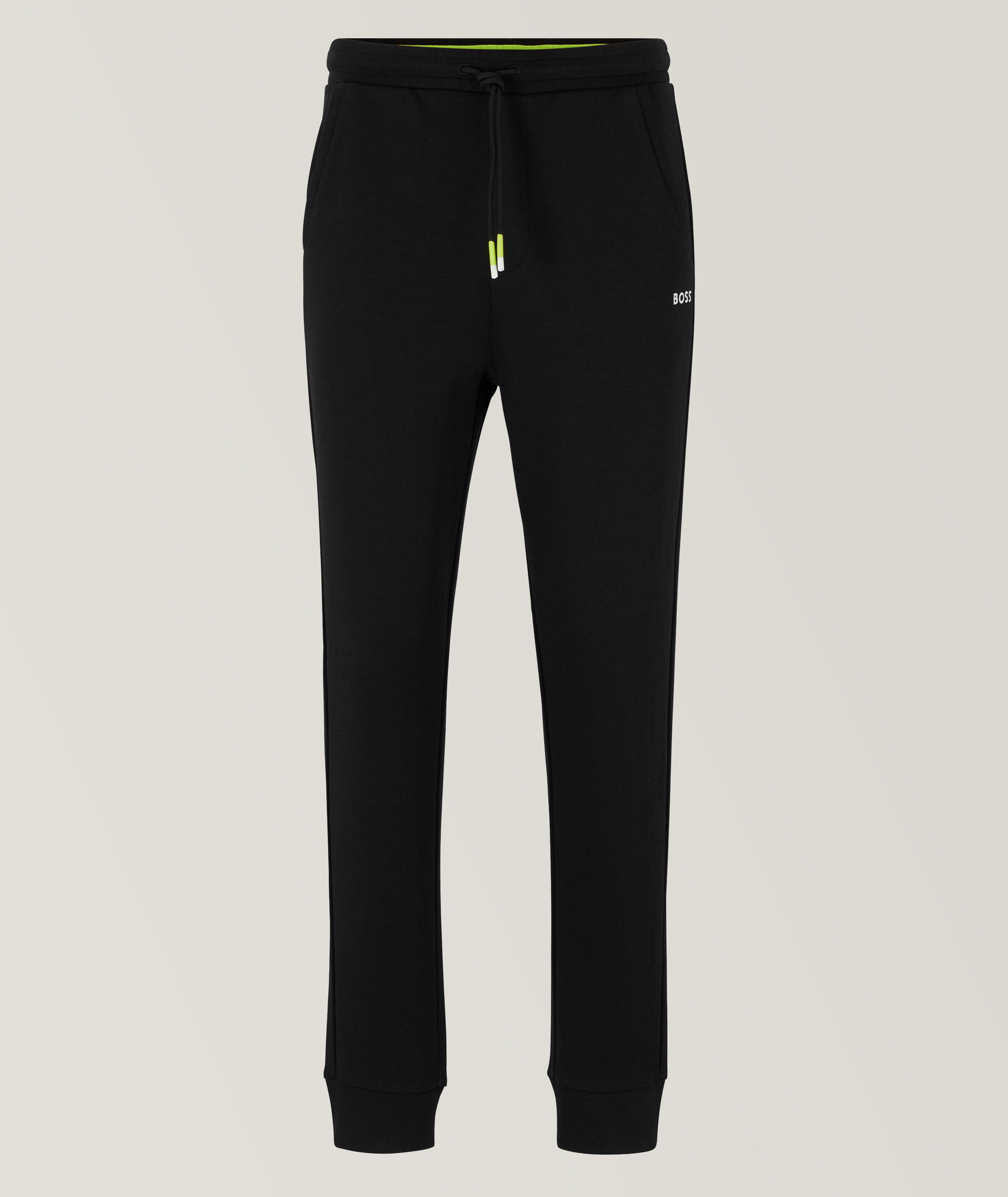 Pantalon sport en mélange de coton avec logo image 0