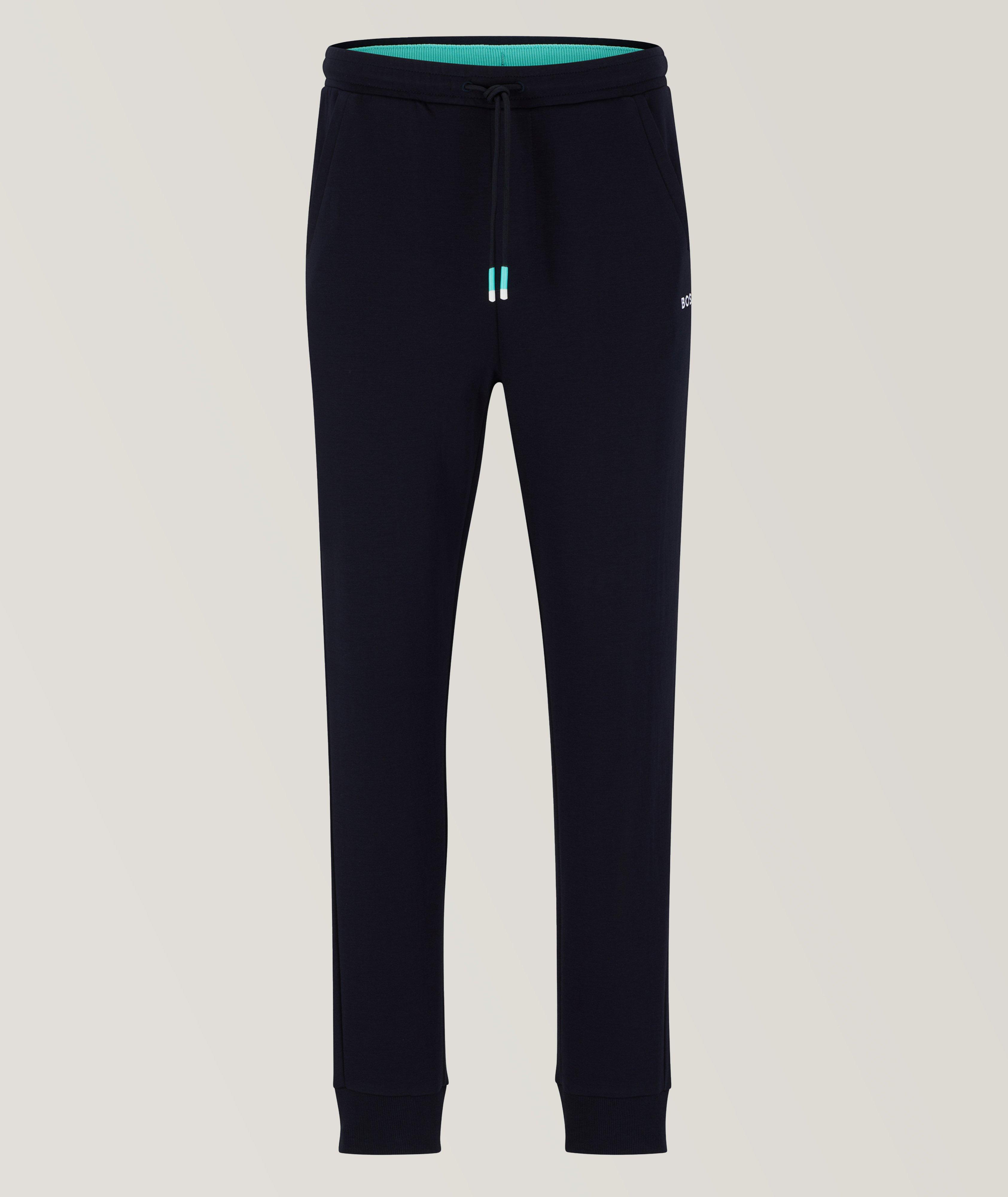 Pantalon sport en mélange de coton avec logo image 0