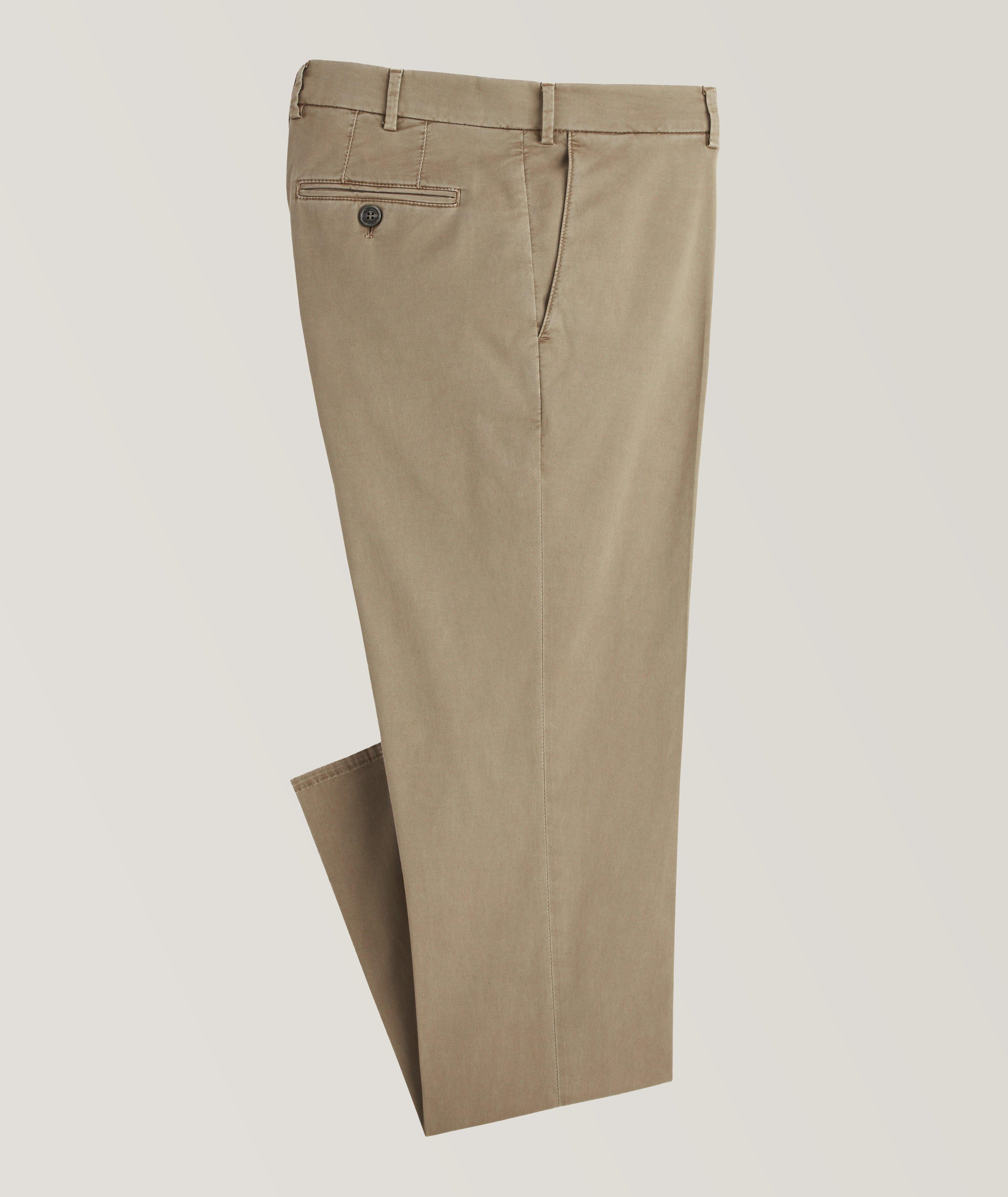 Flat Front Stretch-Cotton Chino Pants image 0