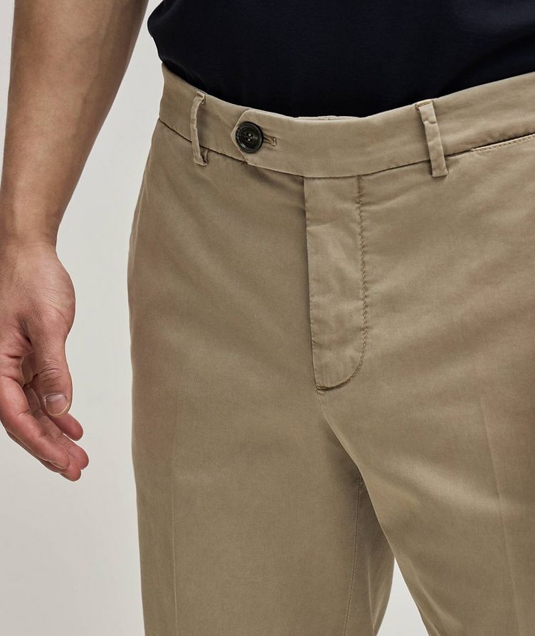 Flat Front Stretch-Cotton Chino Pants image 5