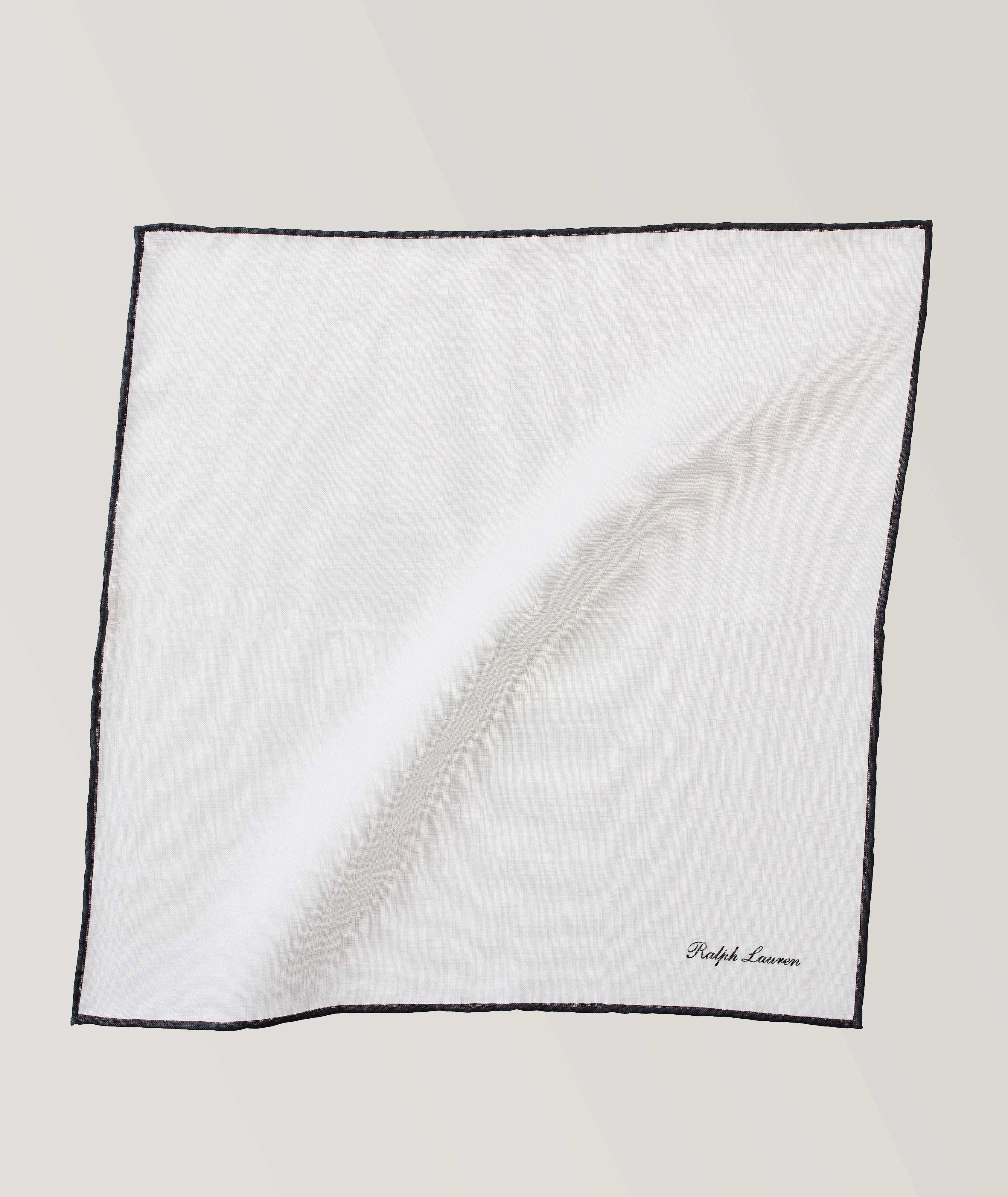 Tipped Linen Pocket Square image 0
