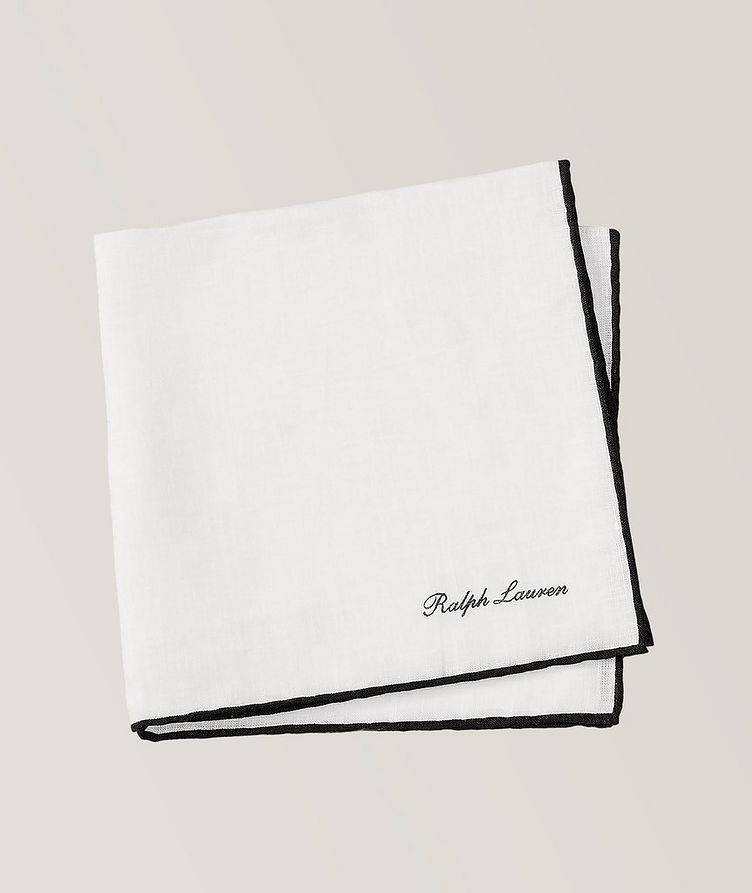 Tipped Linen Pocket Square image 1