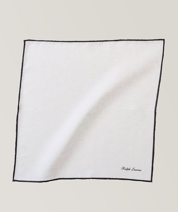 Tipped Linen Pocket Square image 0