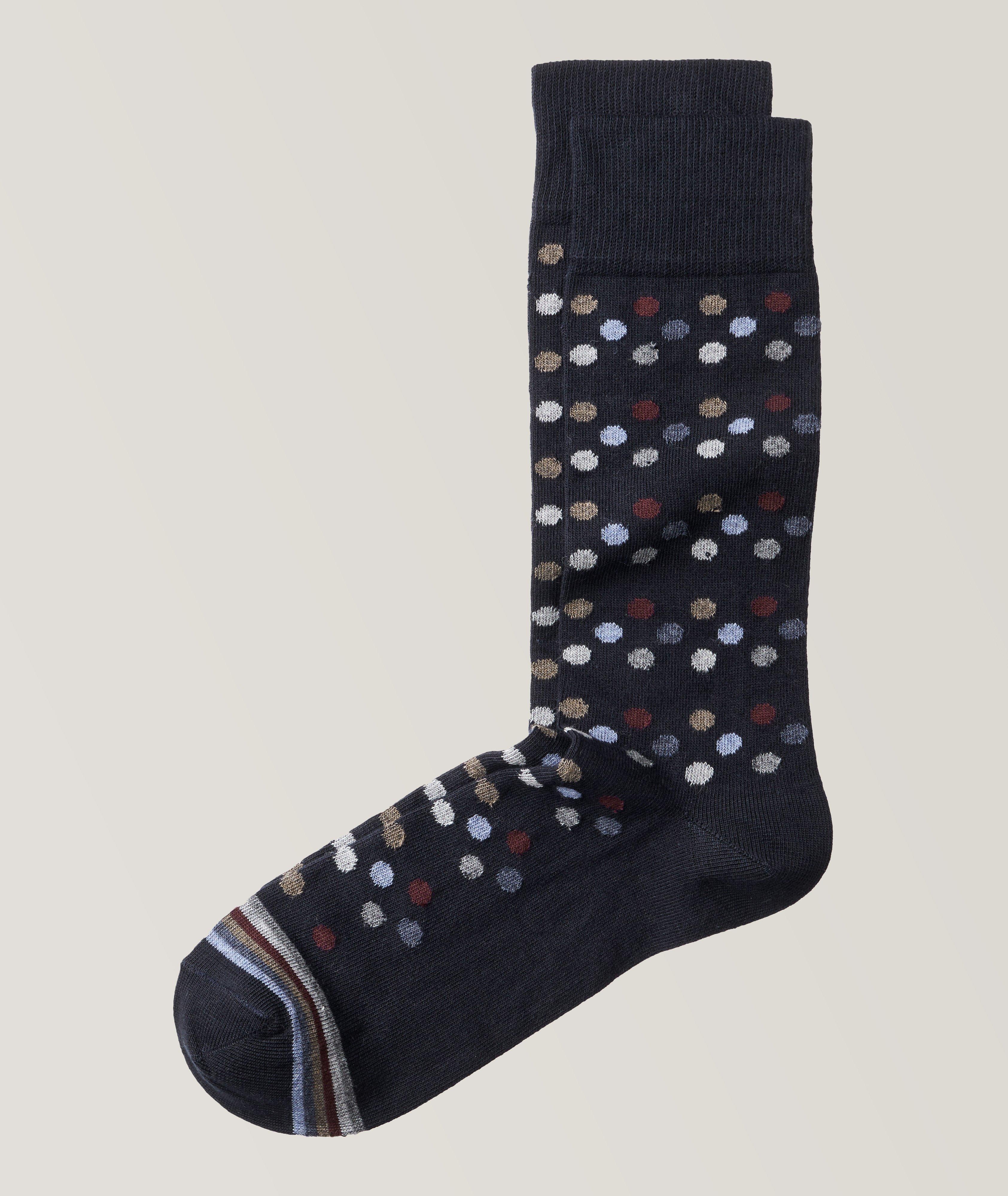 Chaussettes en mélange de coton à pois image 0