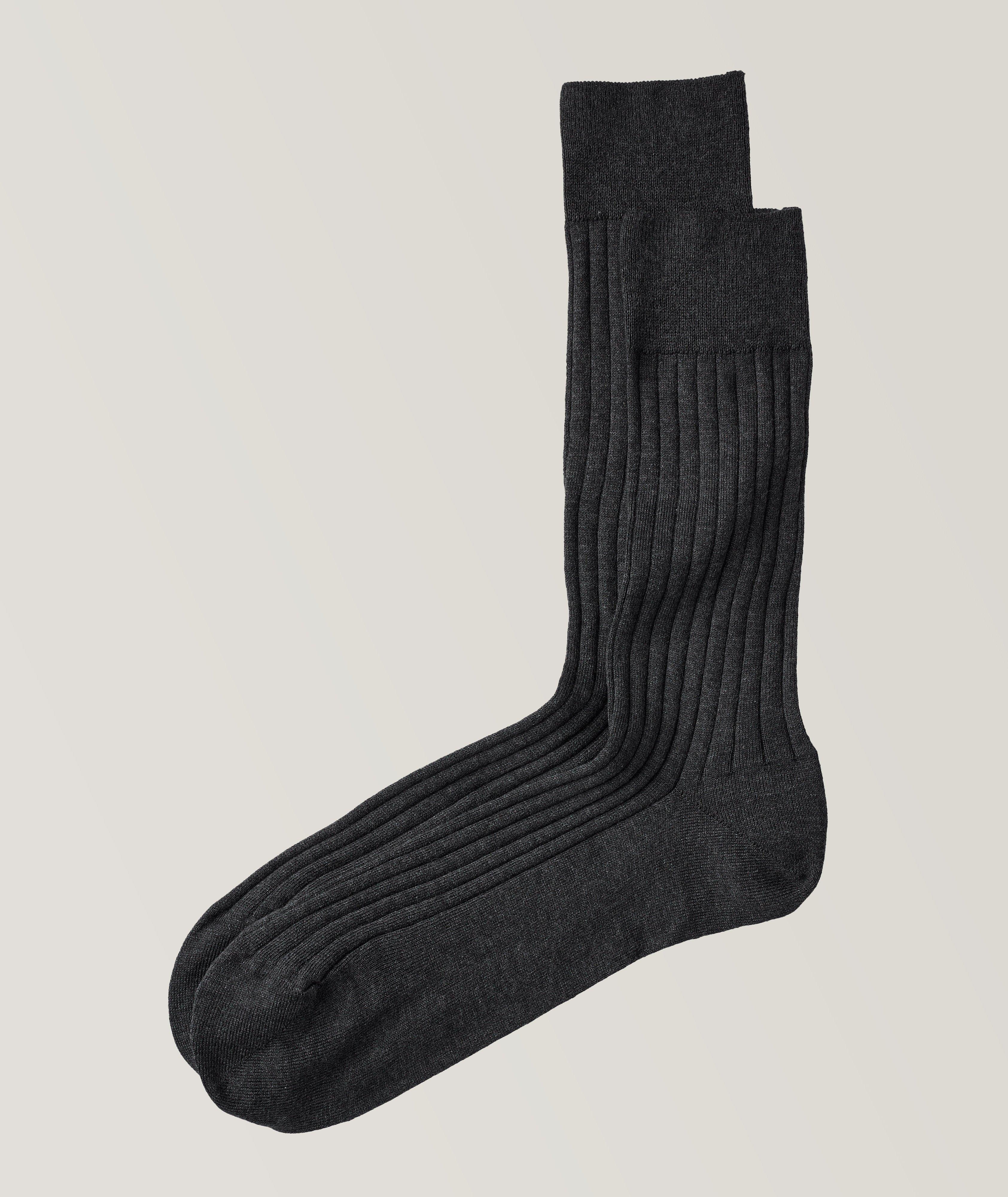 Harold Chaussettes habillées en tricot côtelé de coton