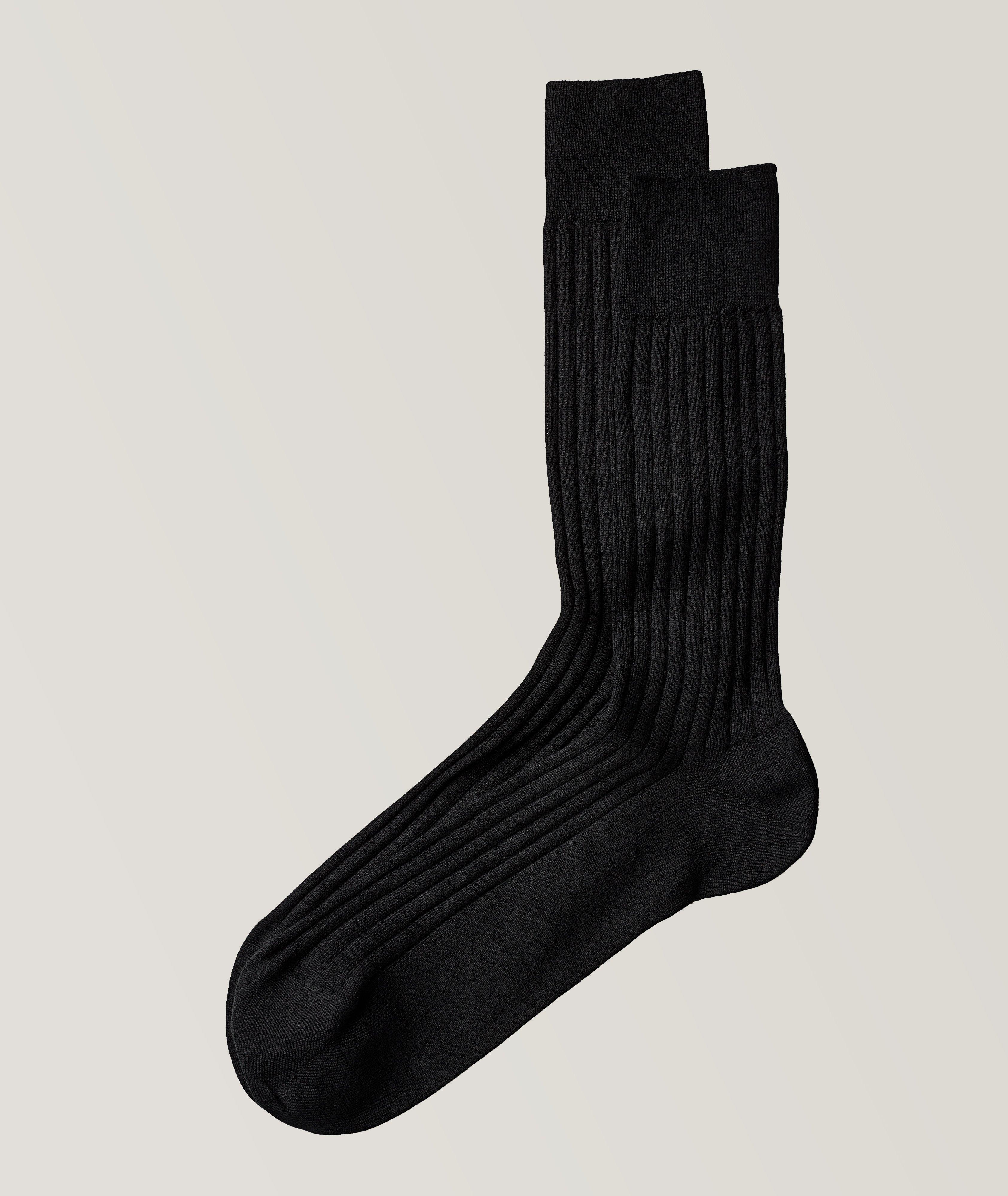 Ribbed Cotton Dress Socks image 0