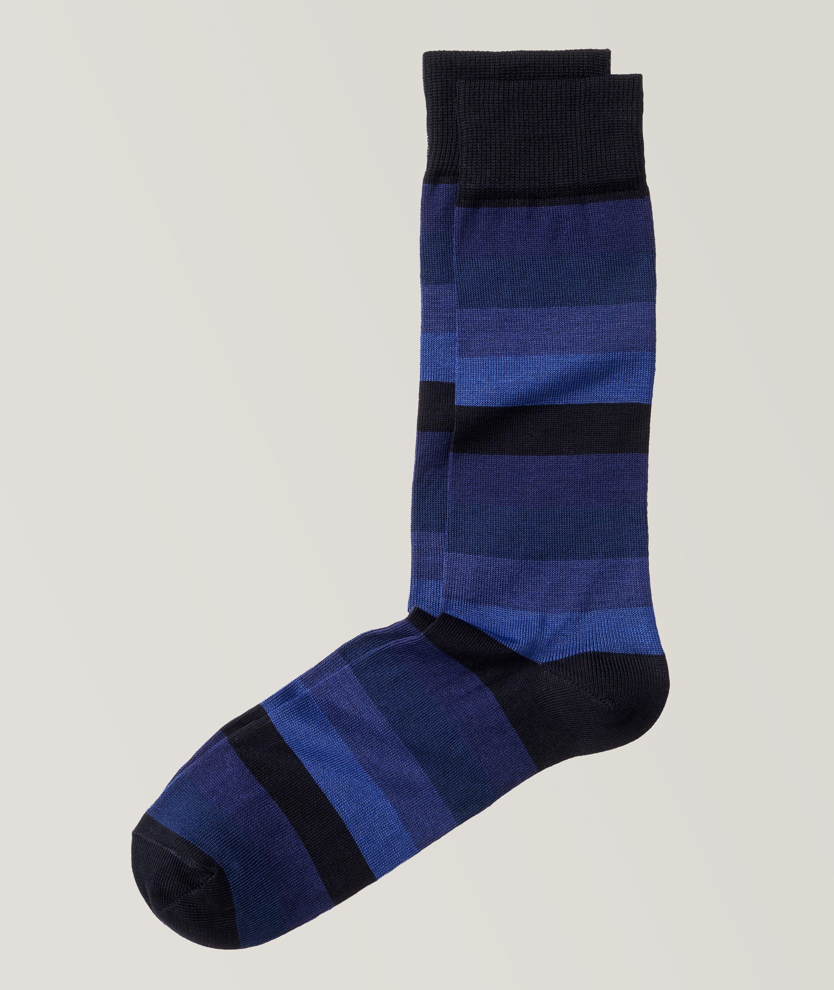 Chaussettes en mélange de coton à rayures image 0