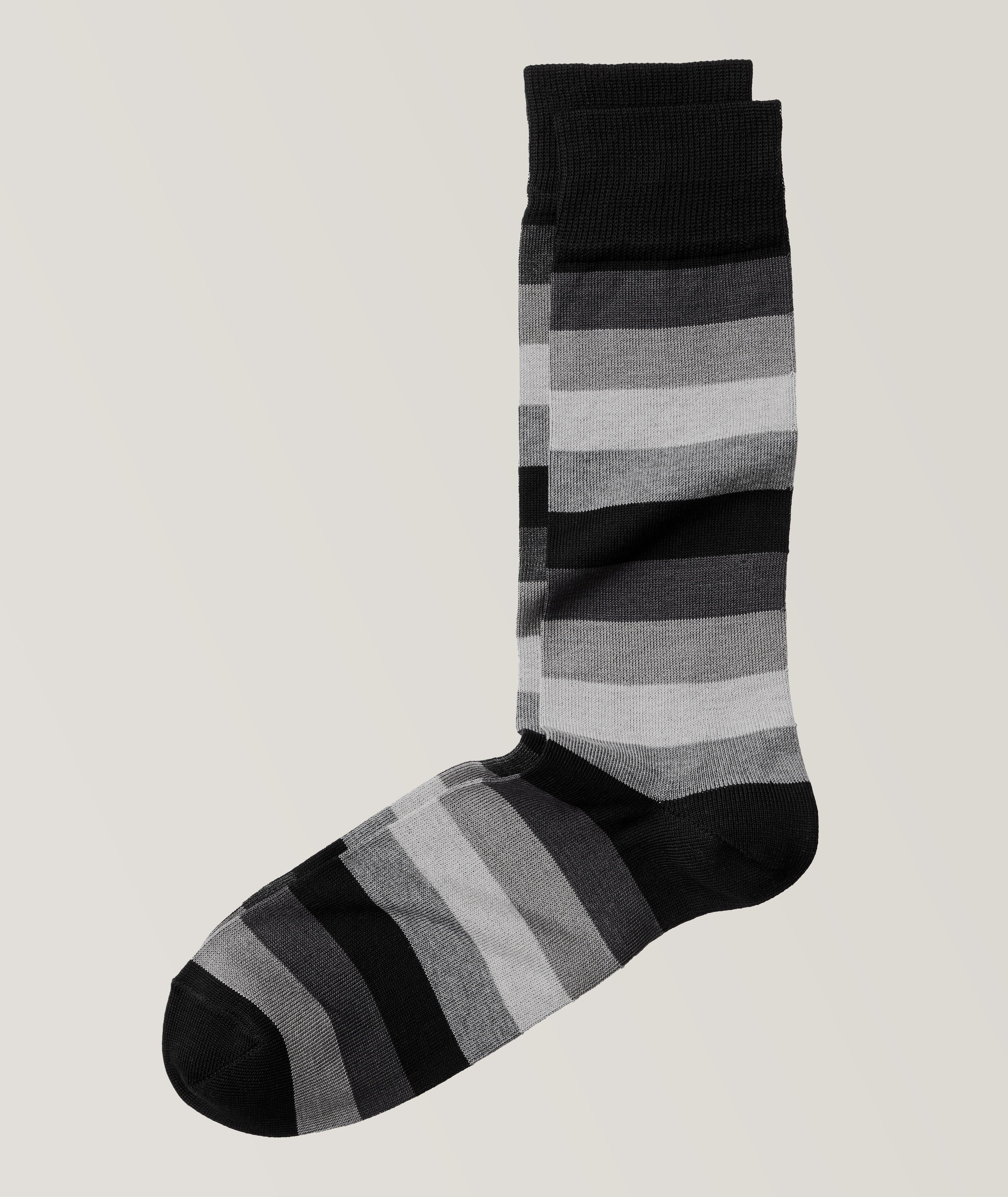 Chaussettes en mélange de coton à rayures image 0
