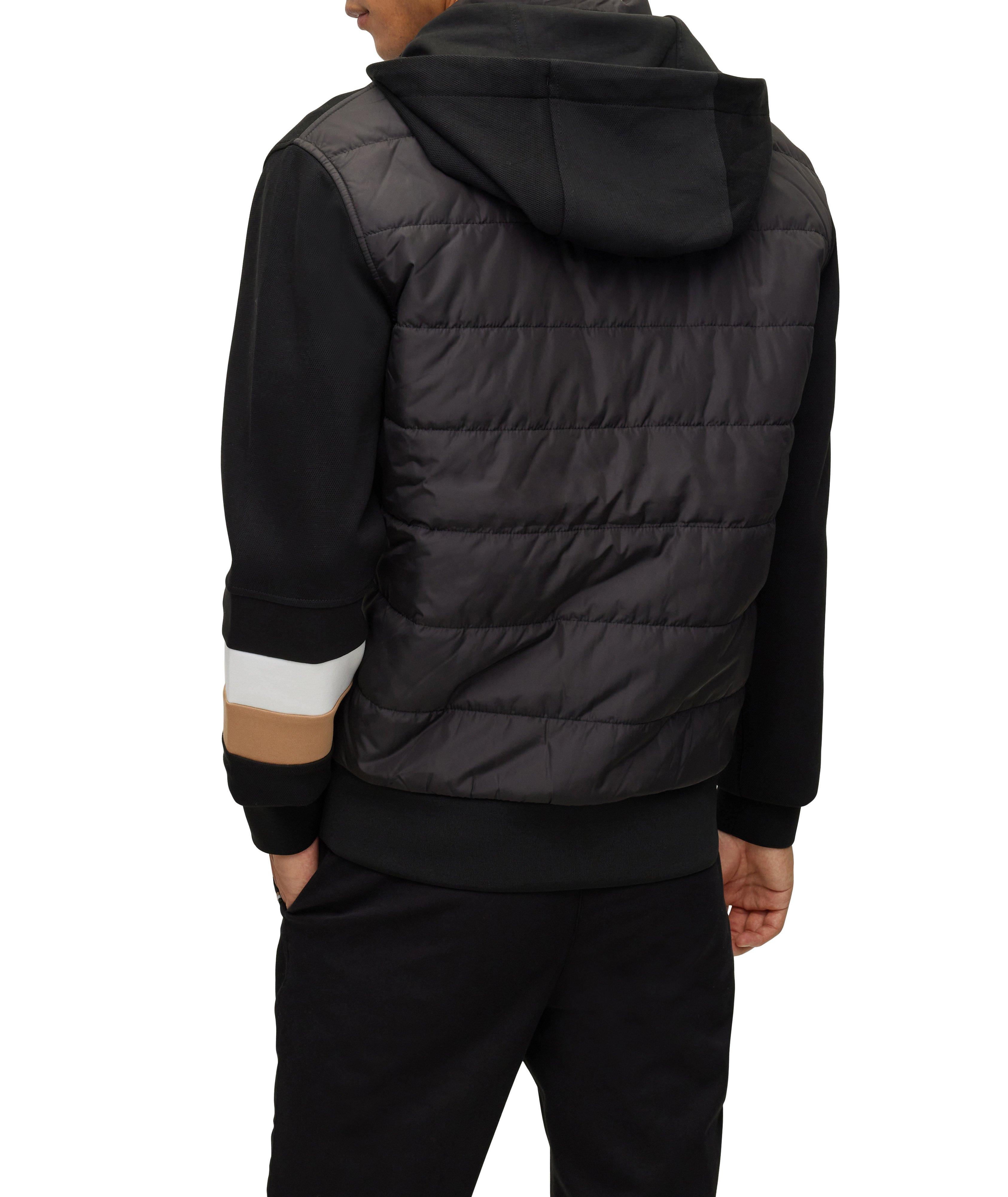 Cotton Blend Down Zip-Up Hoodie image 2