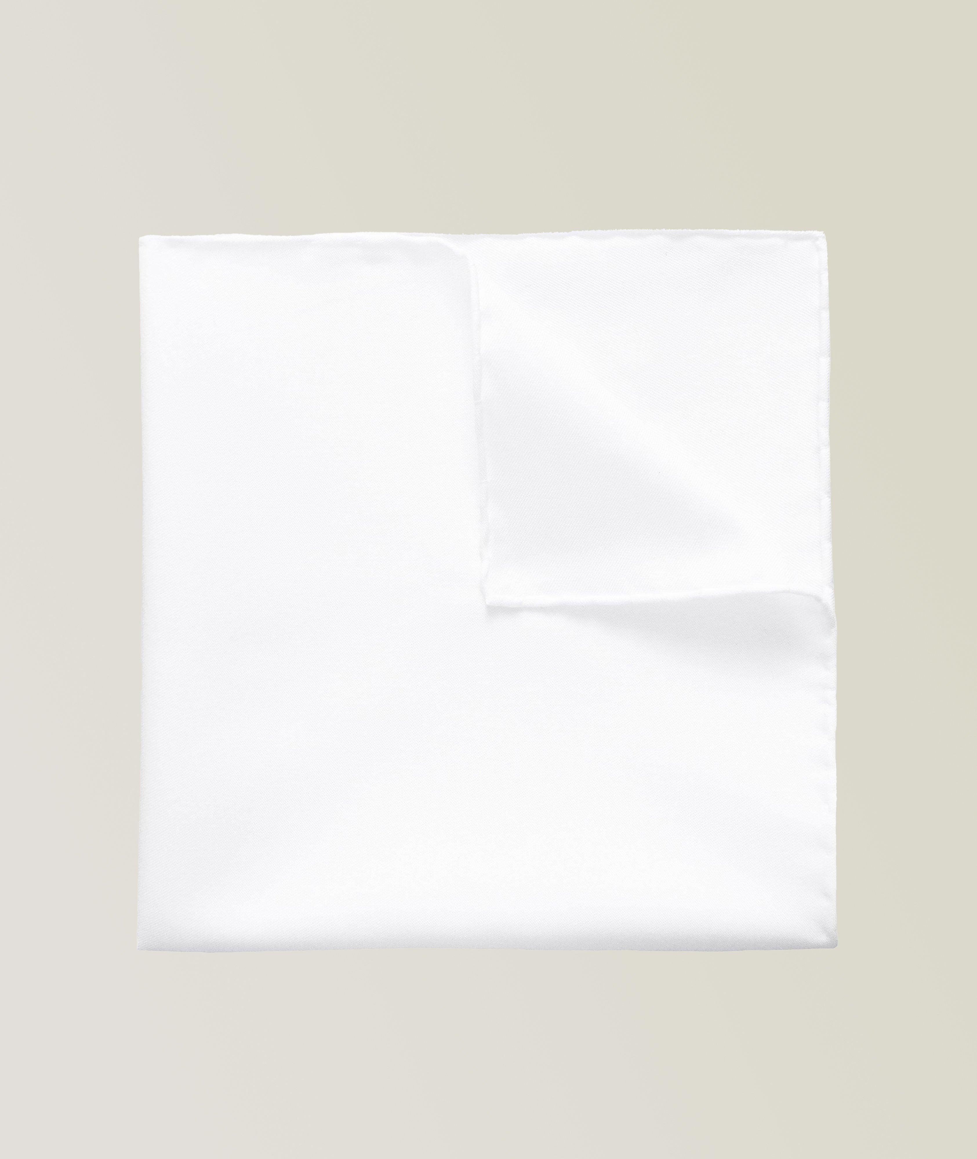 Solid Cotton Twill Pocket Square image 0