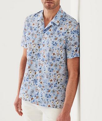 PATRICK ASSARAF Cotton Floral Camp Shirt