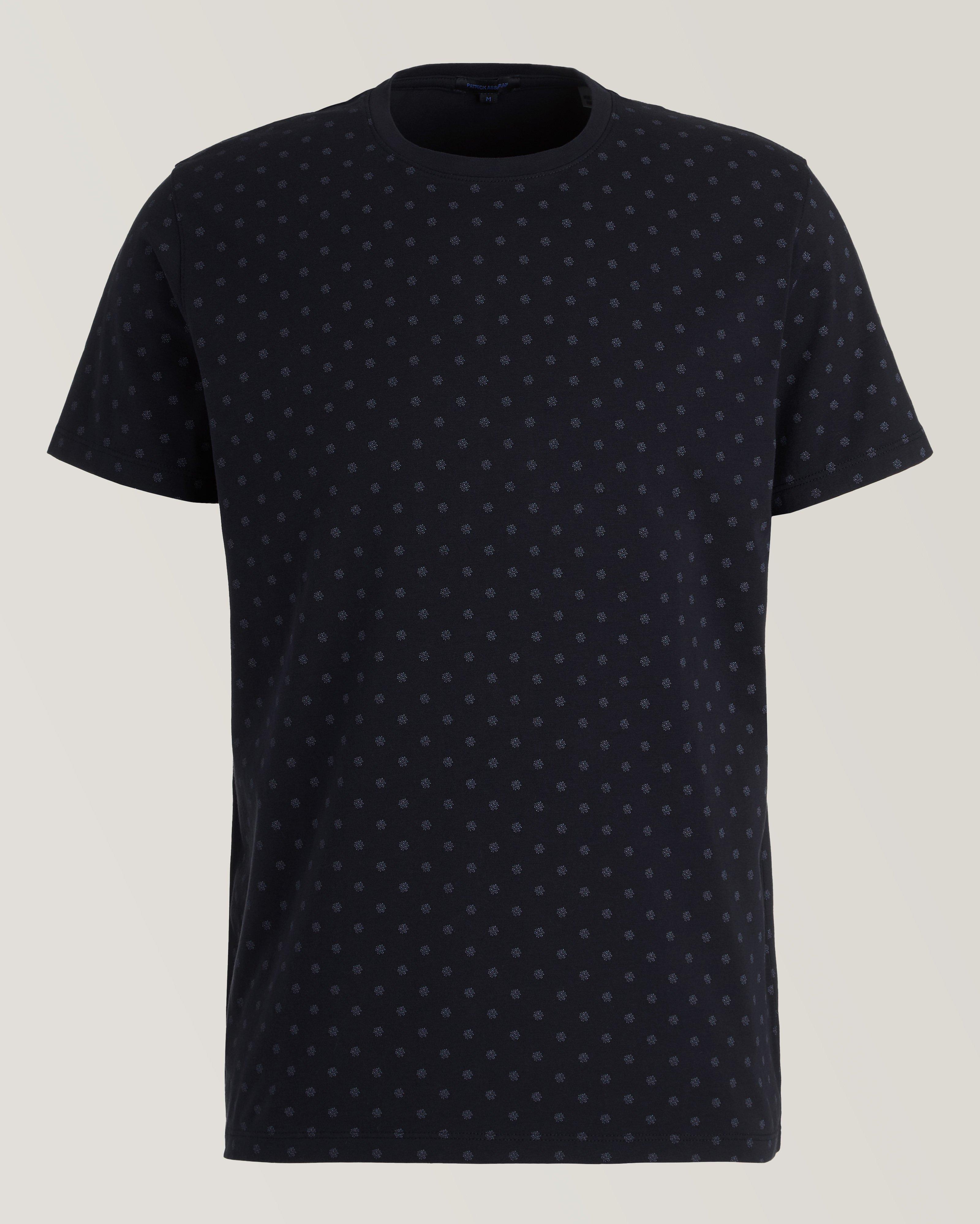 T-shirt en coton à petit motif répété image 0