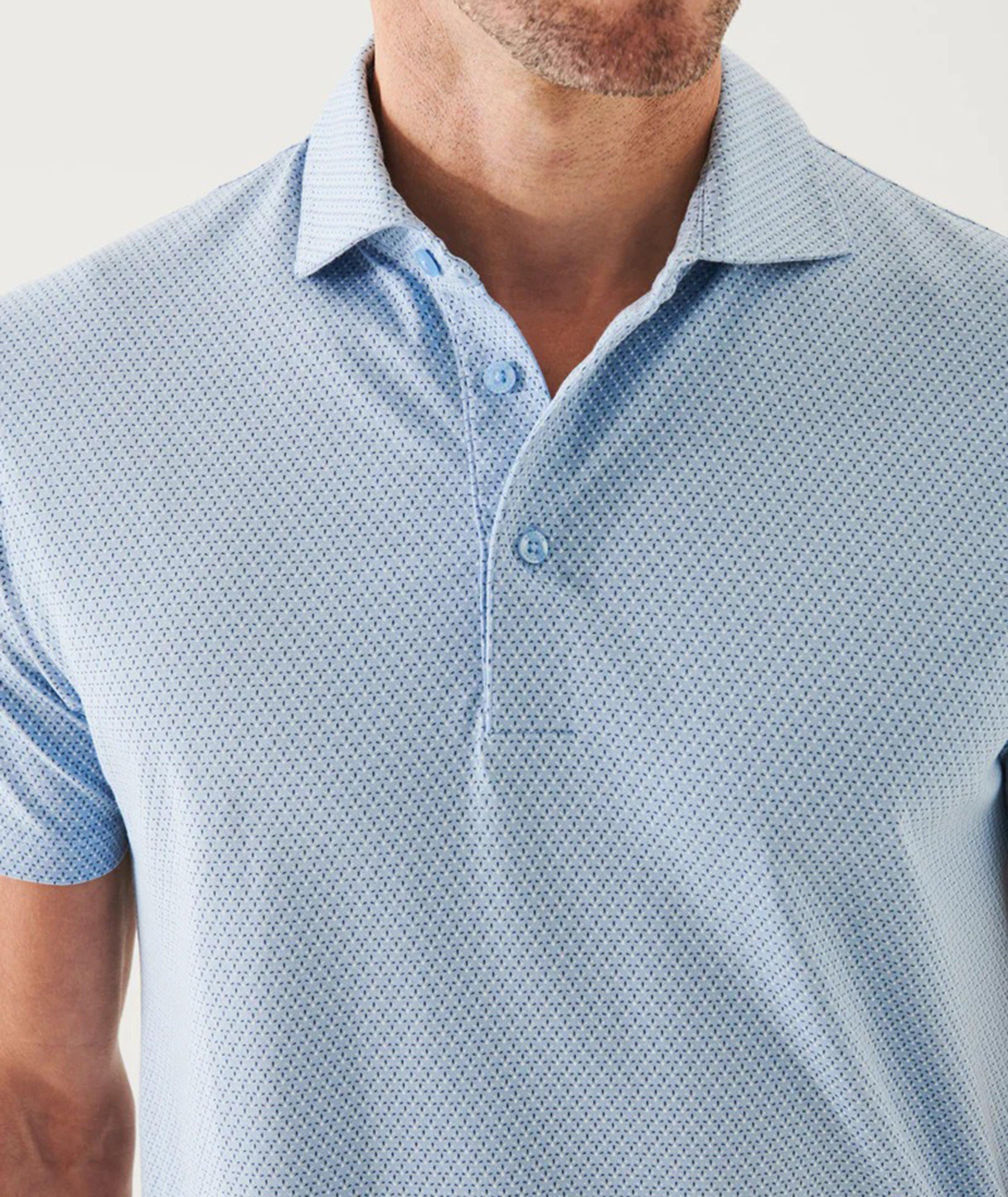 Polo en coton pima à petit motif répété image 1