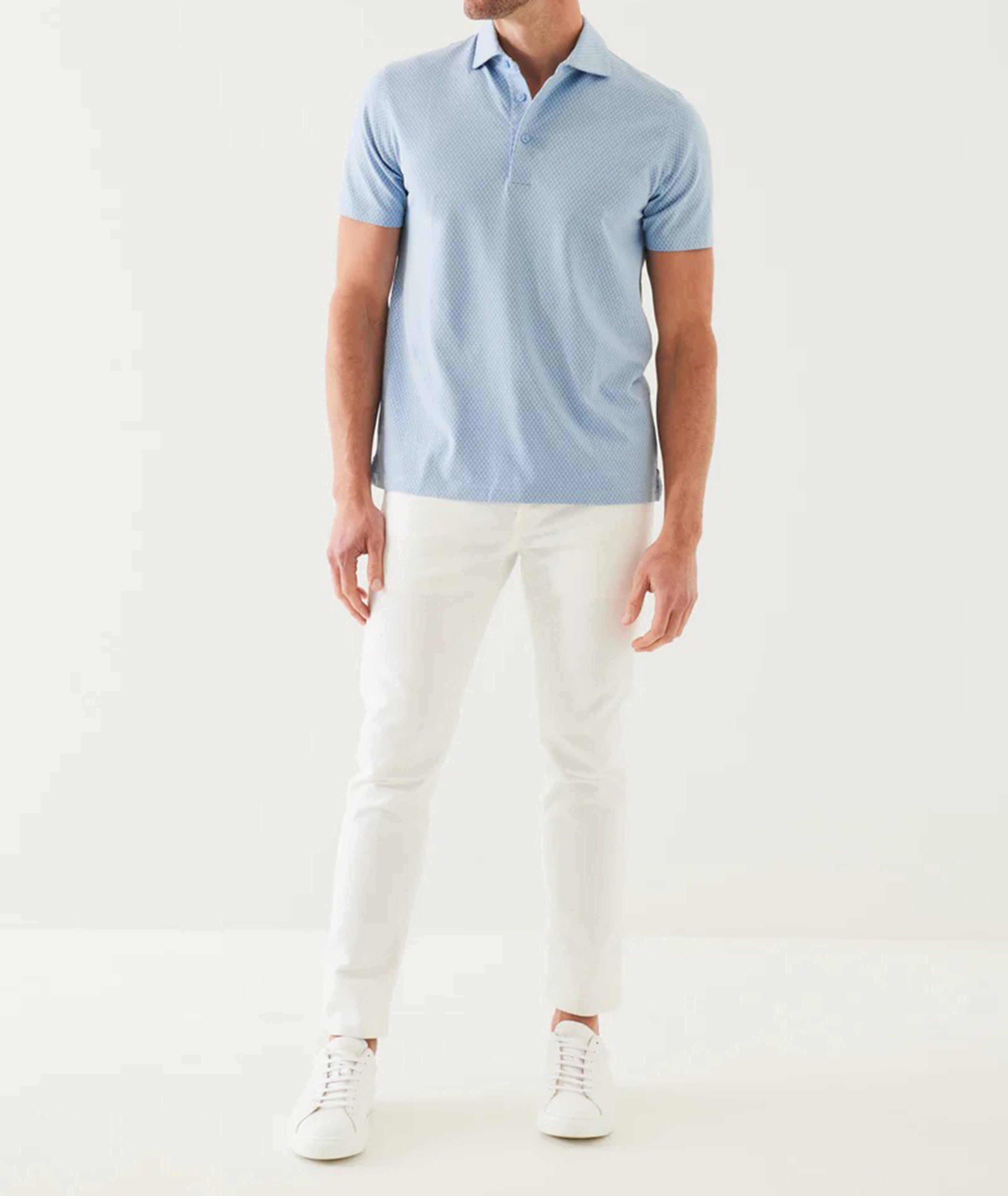 Polo en coton pima à petit motif répété image 3