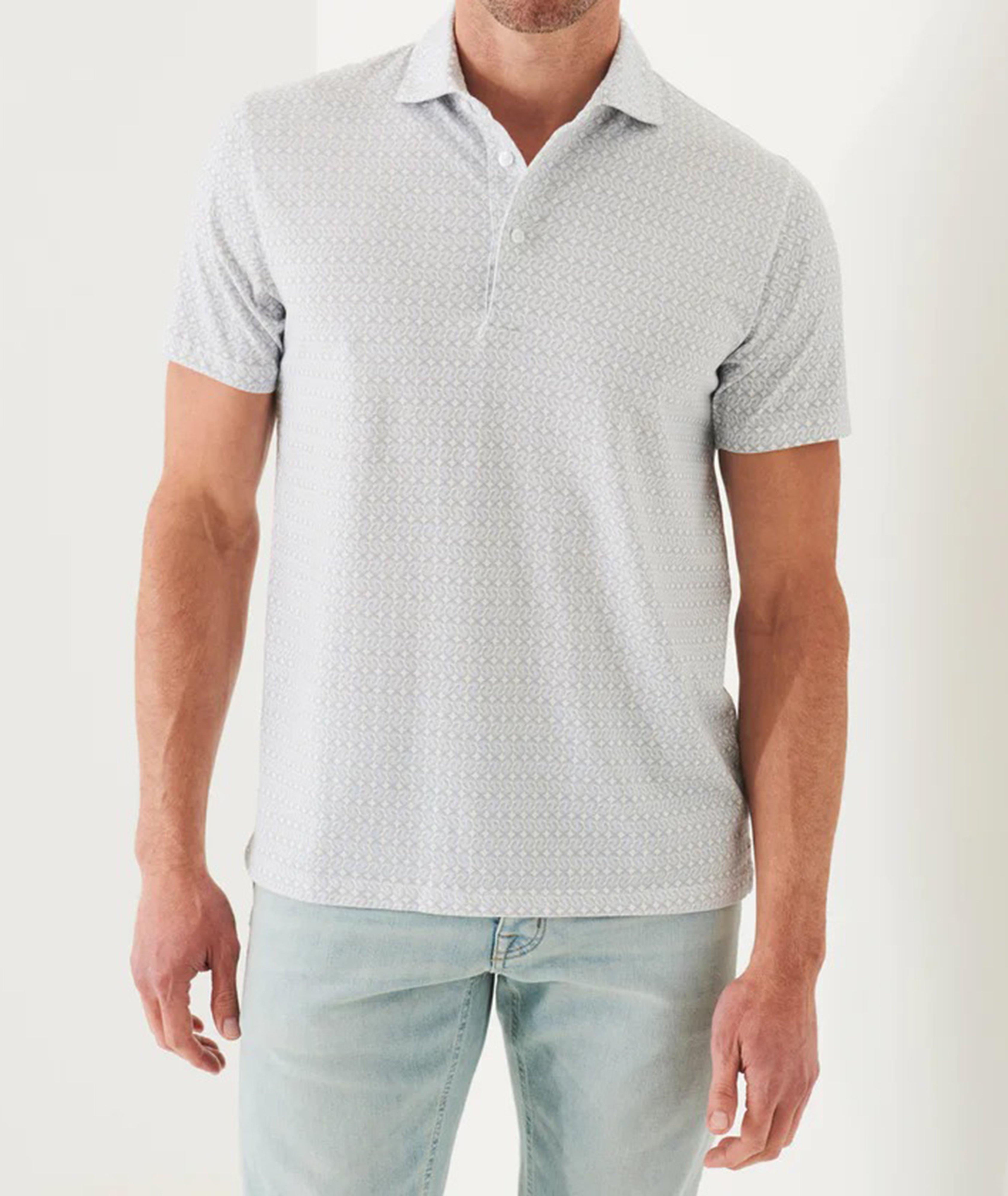 Polo en coton pima à motif géométrique image 3