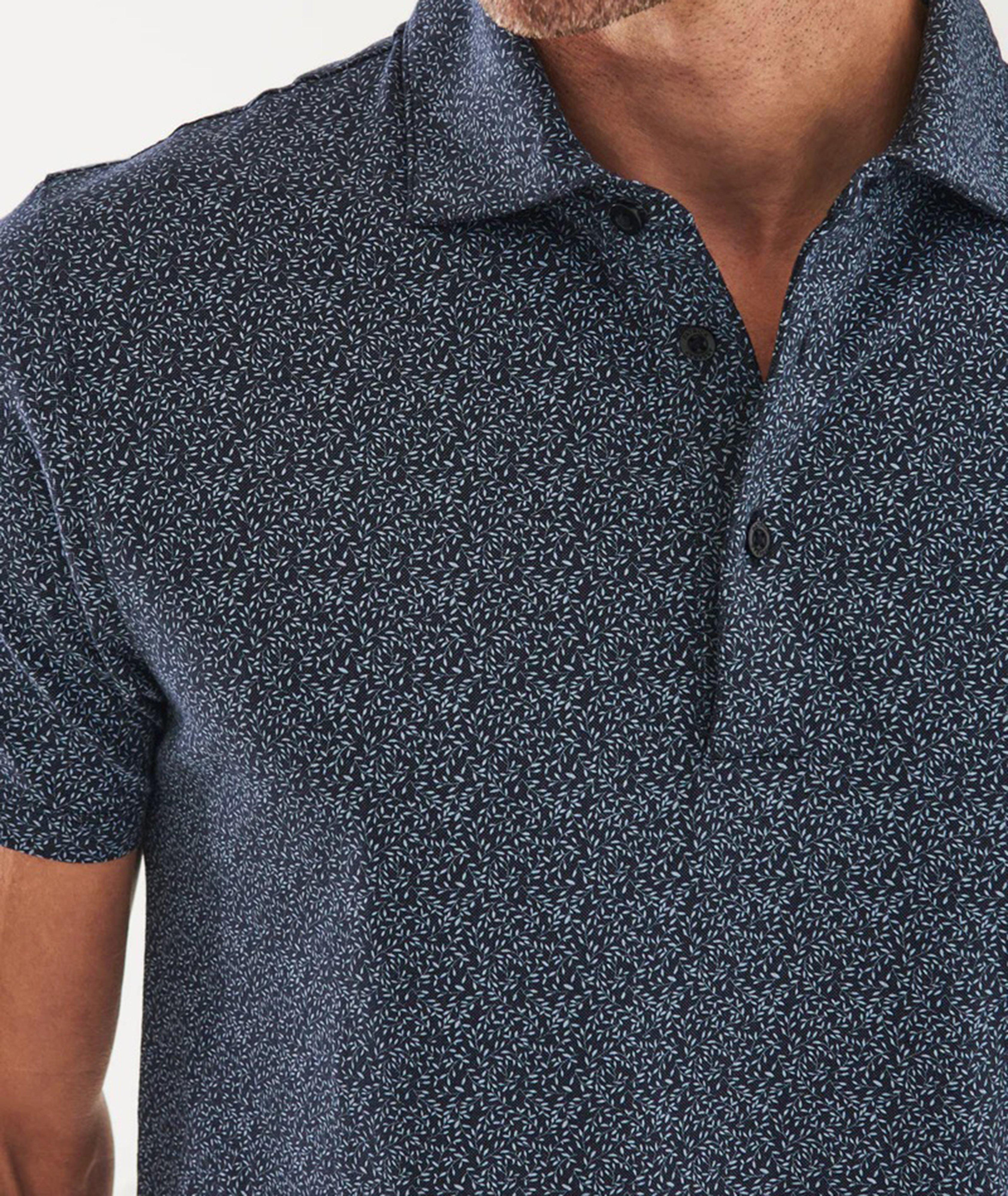 Polo en coton pima à petit motif répété image 1