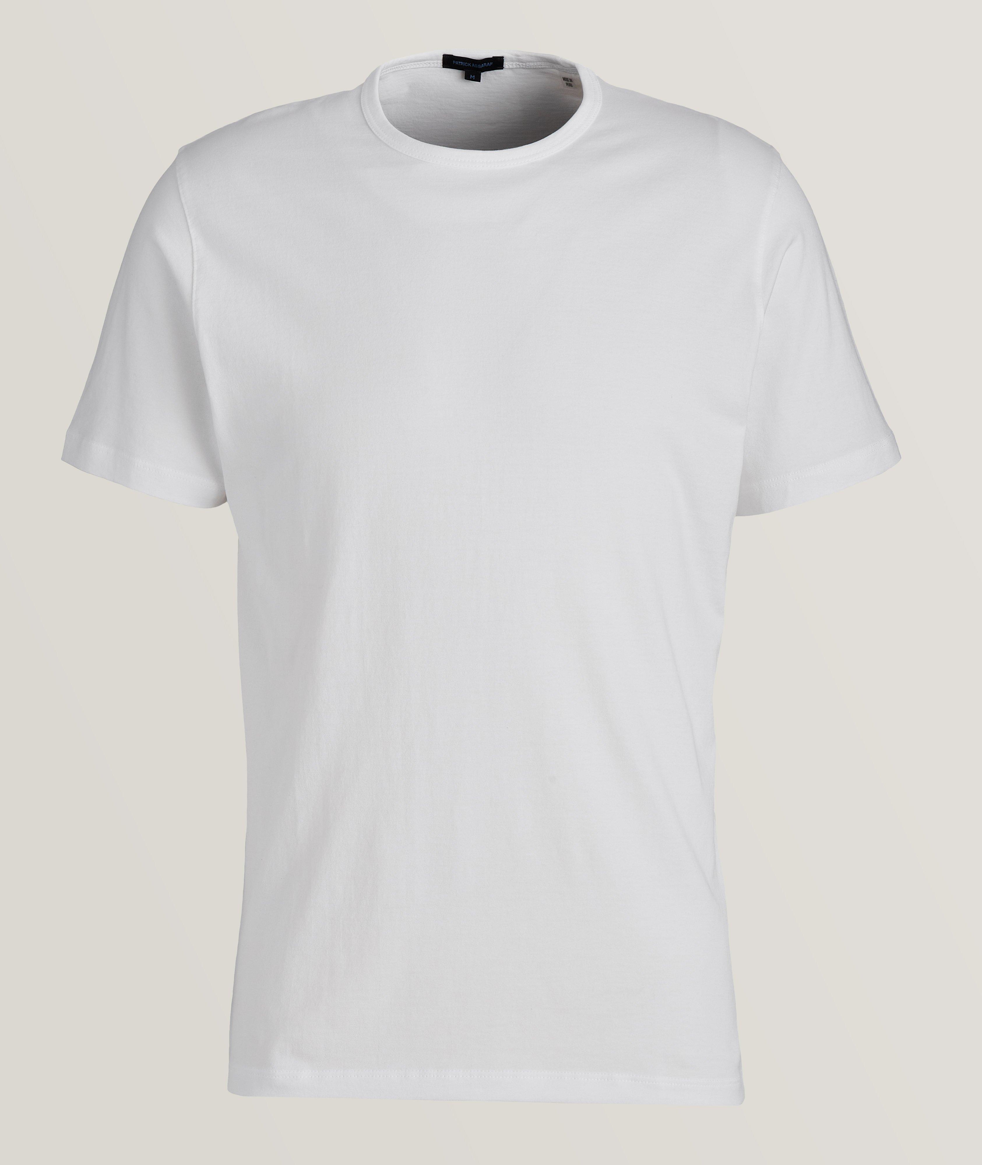 T-shirt en coton pima à encolure en ronde image 0