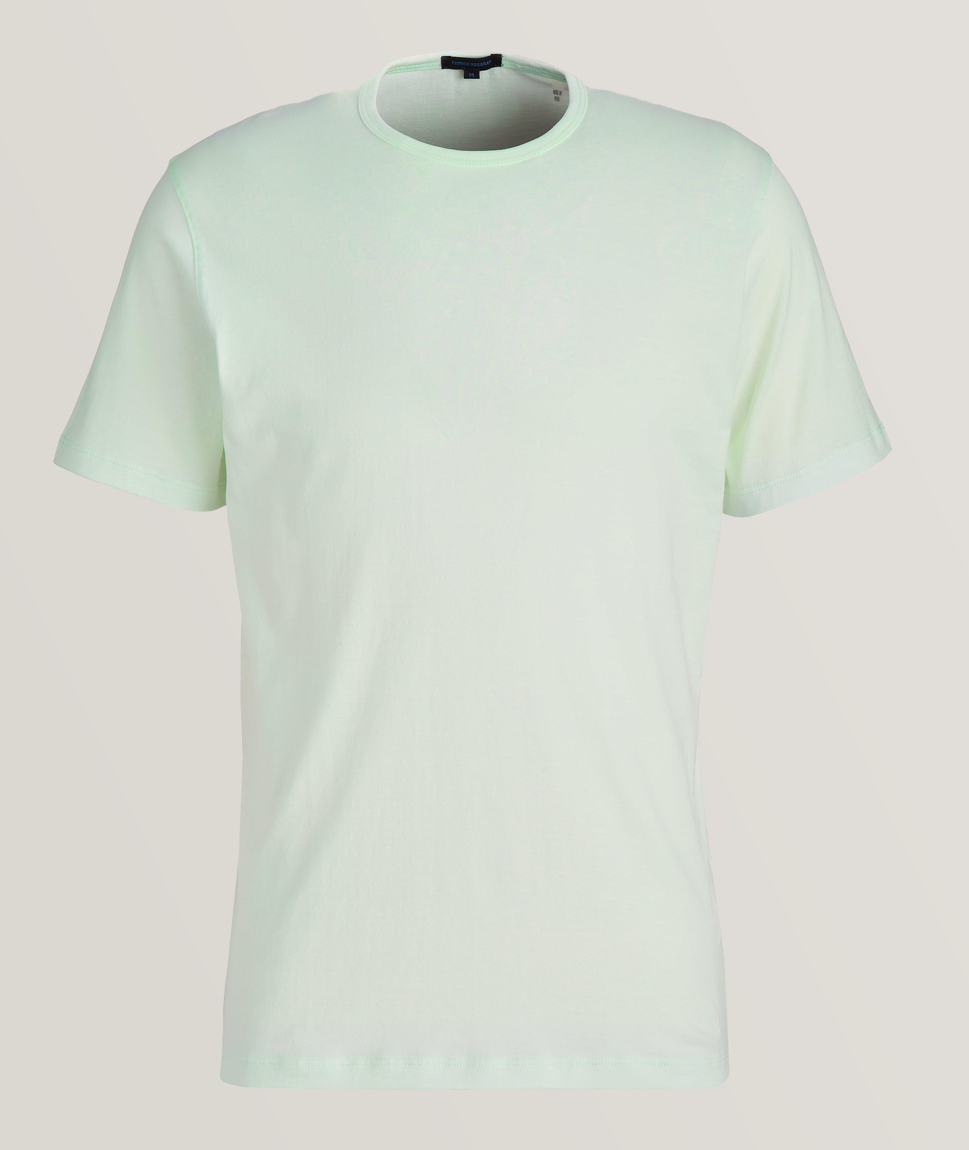 T-shirt en coton pima à encolure en ronde image 0