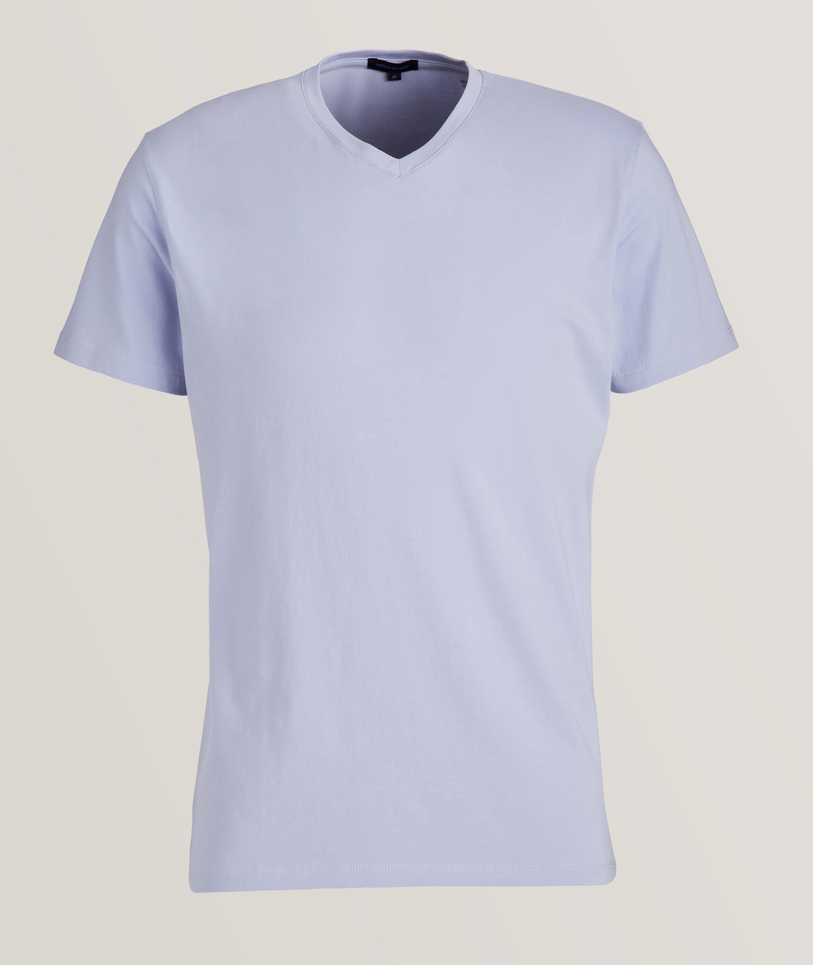 Stretch-Pima Cotton V-Neck T-Shirt image 0