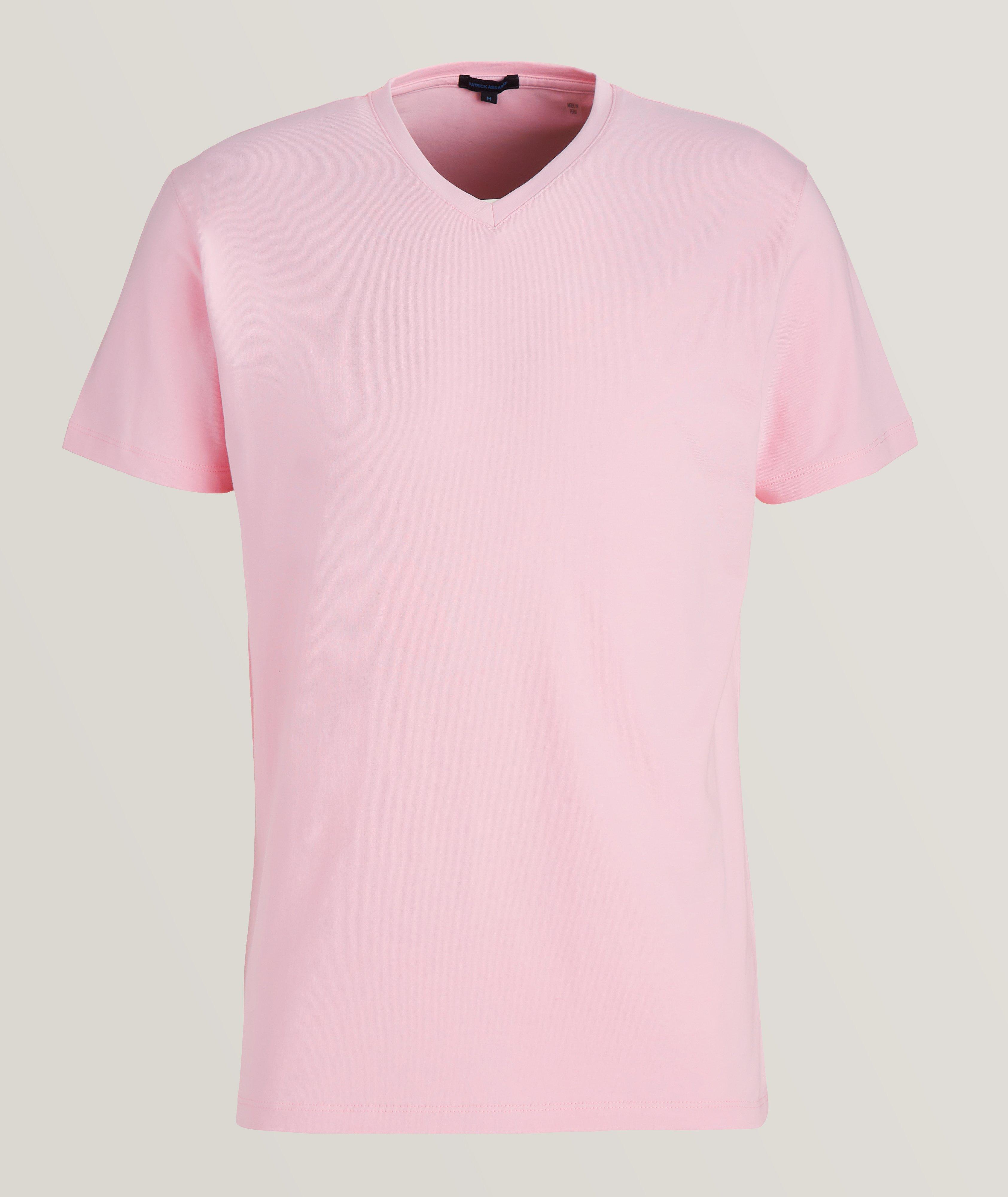 Pima Stretch-Cotton V-Neck T-Shirt image 0
