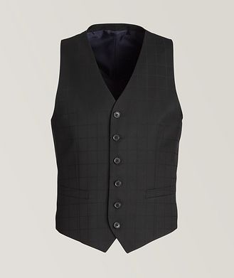 Tiger of Sweden Wolmer Wool Tonal Check Waistcoat