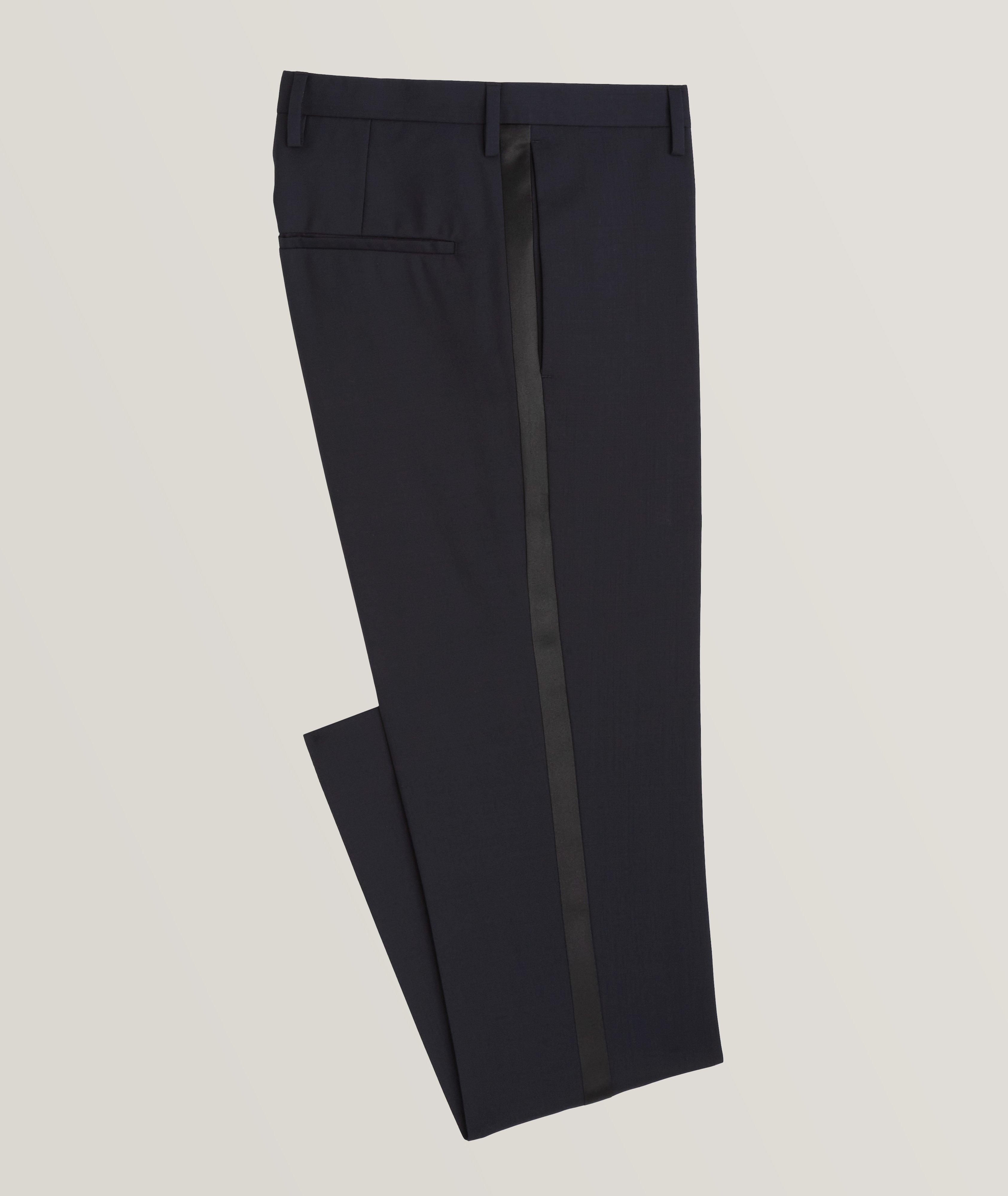 Mid-Grey Sharkskin Wool Dress Trouser