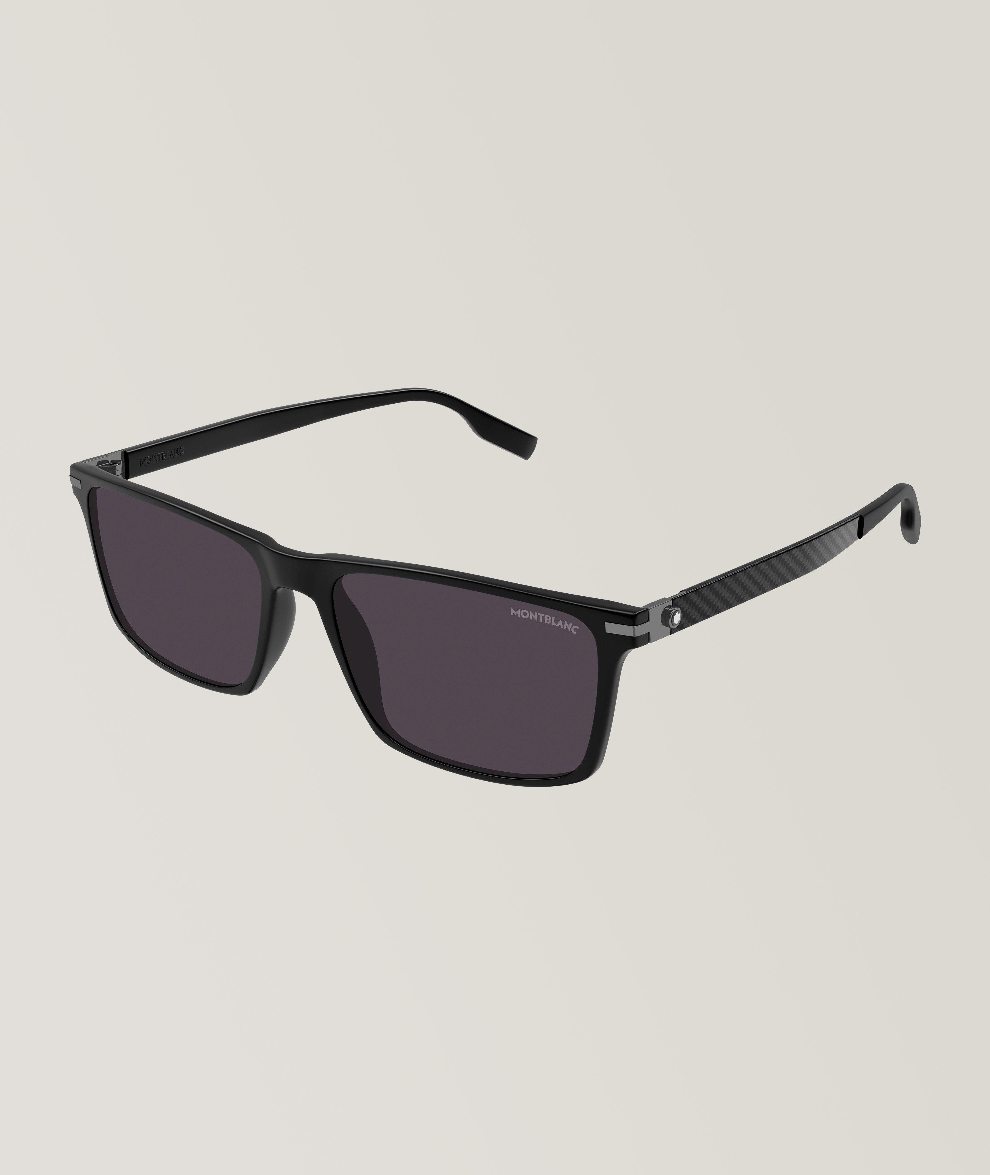 Matte Carbon Fibre Rectangle Sunglasses image 0
