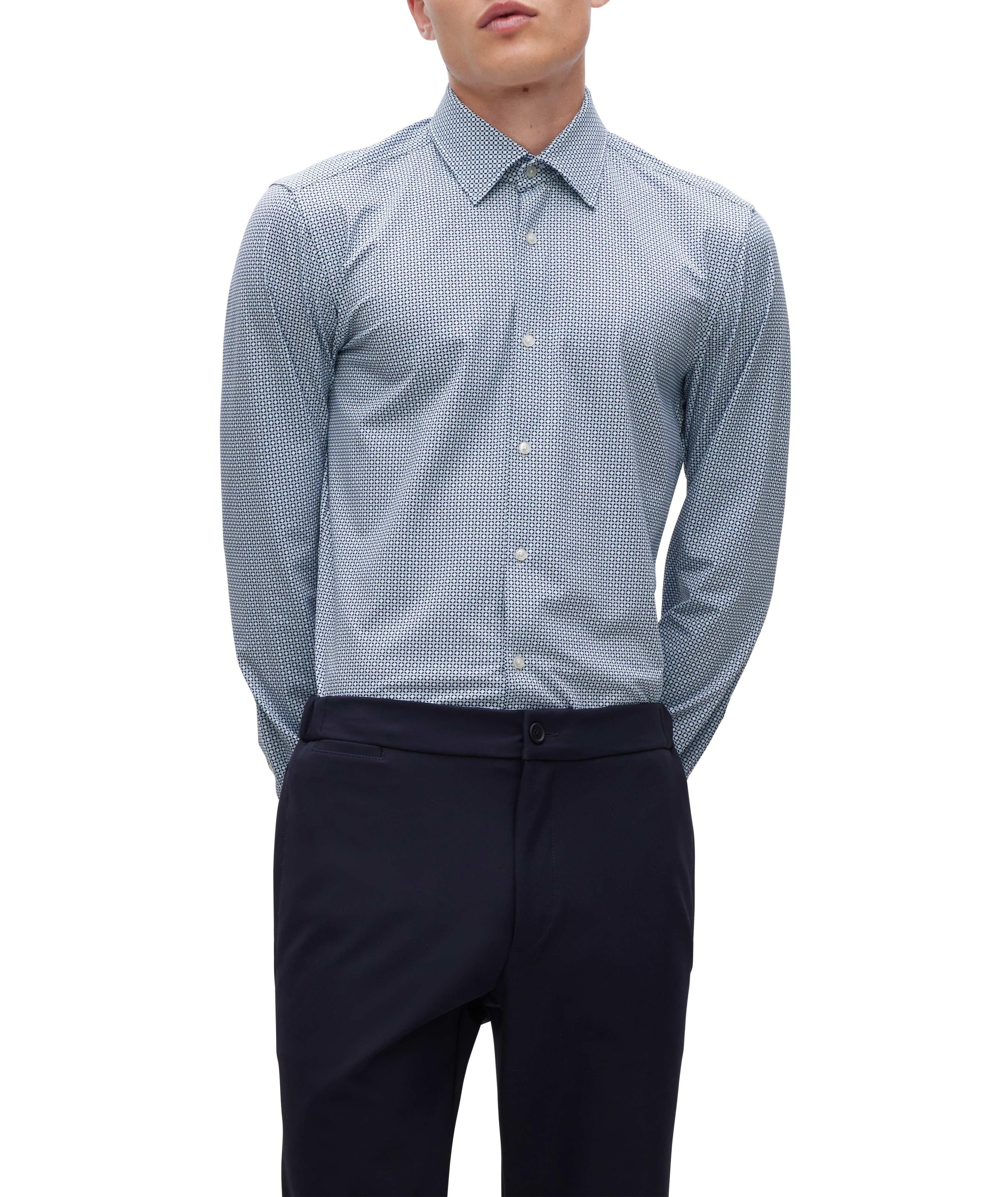 Slim-Fit Printed Performance-Stretch Jersey Shirt image 1