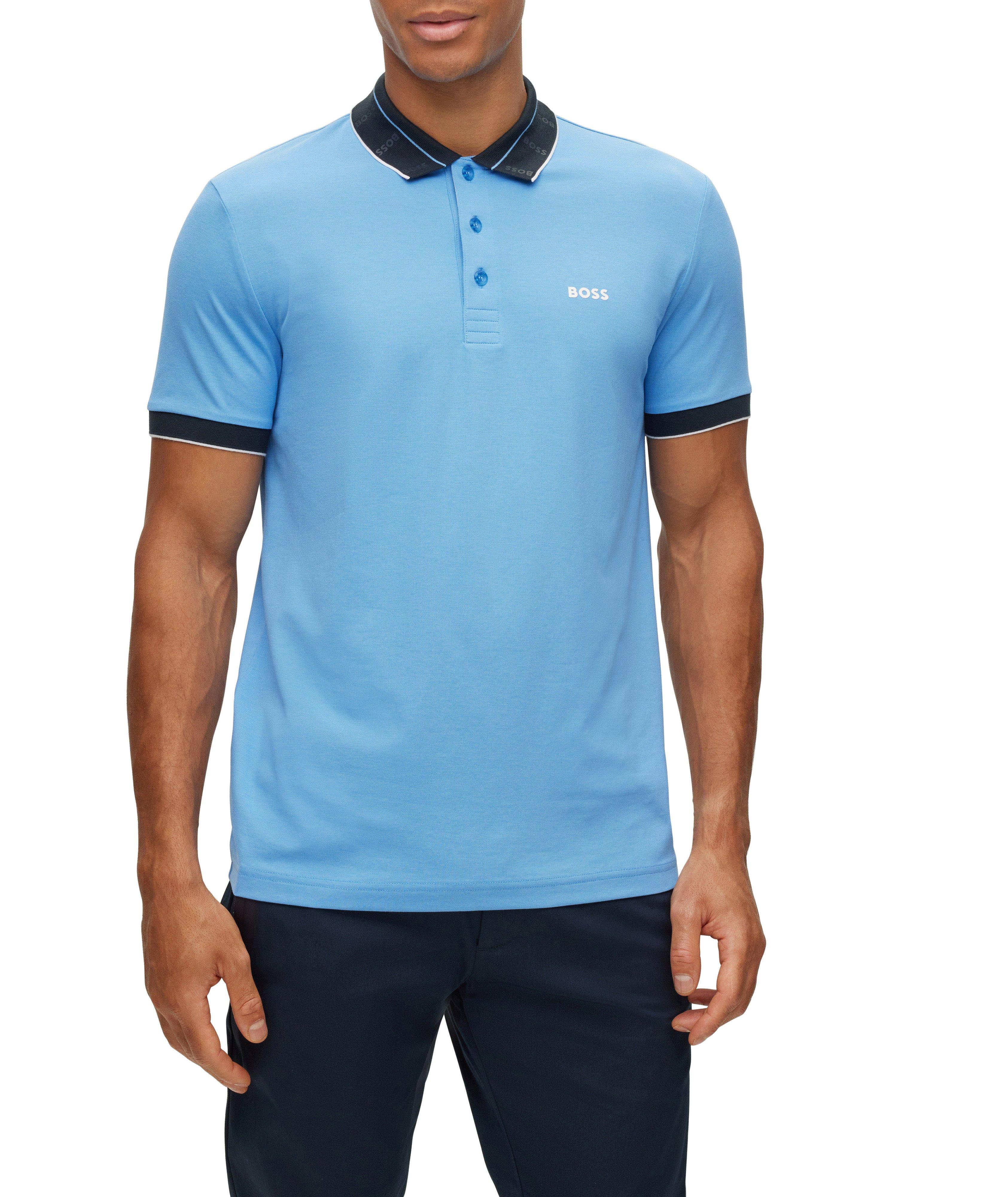 Stretch-Cotton Logo Print Polo image 1