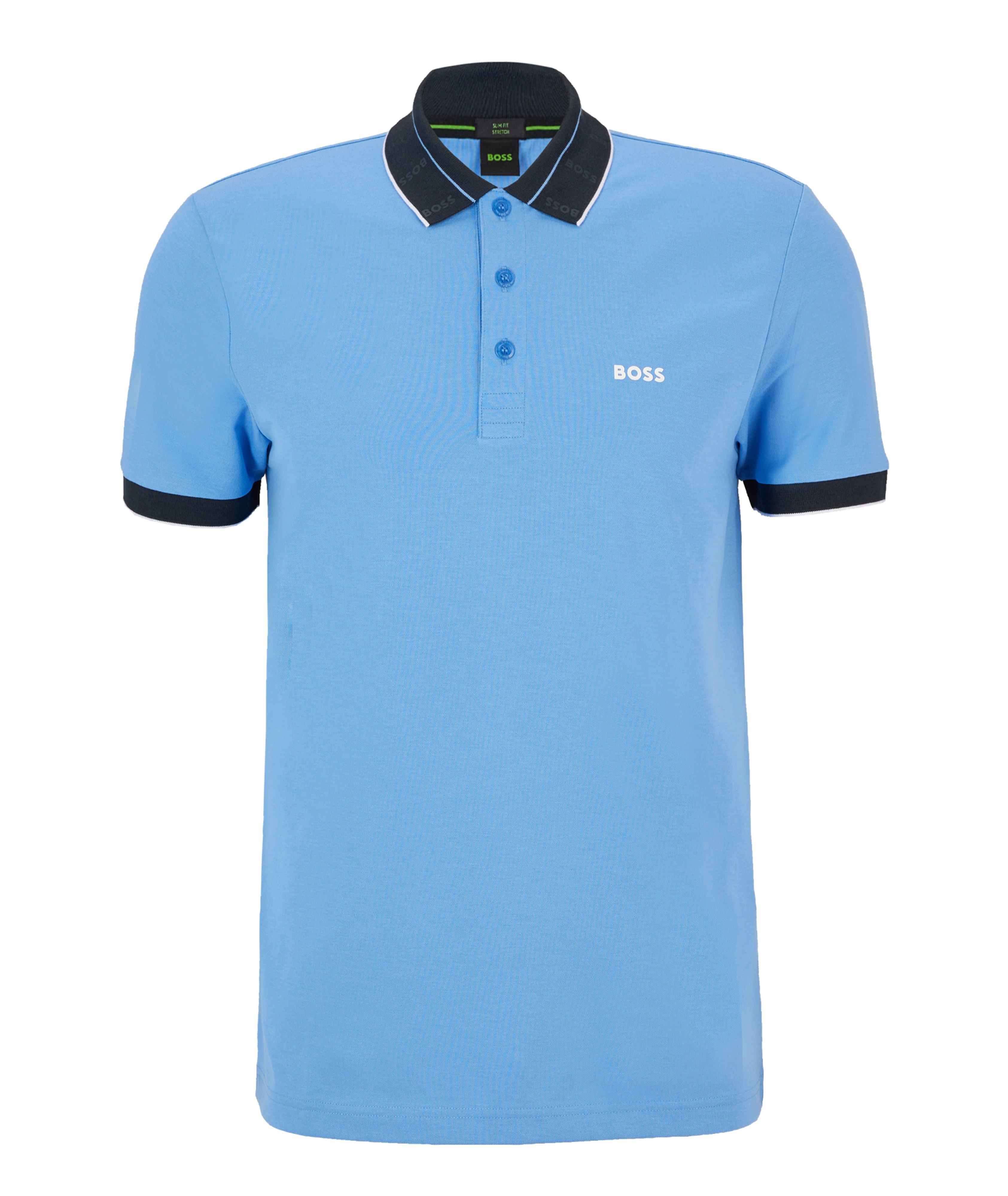 Stretch-Cotton Logo Print Polo image 0