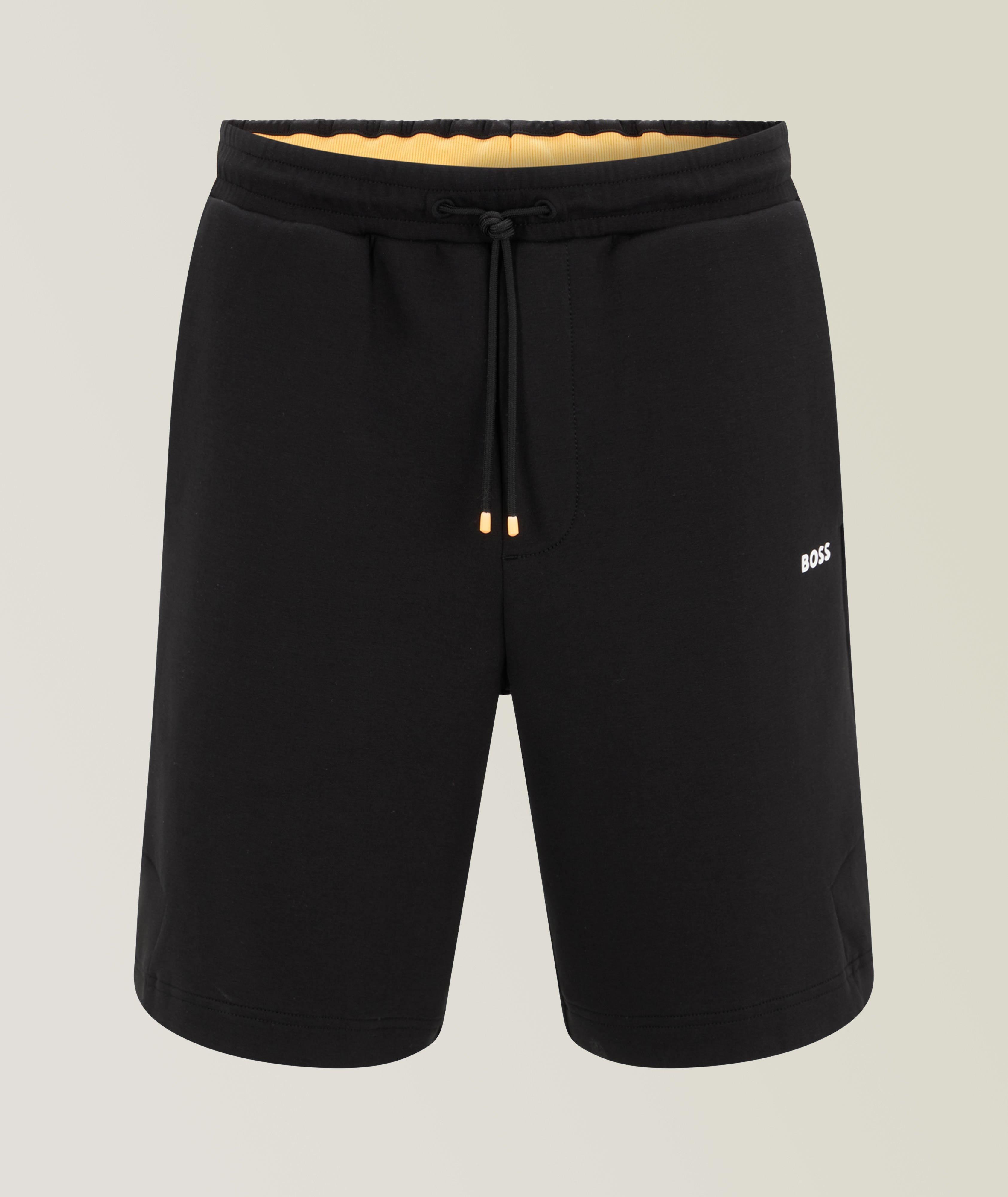 Short sport en coton avec rubans de marque image 0