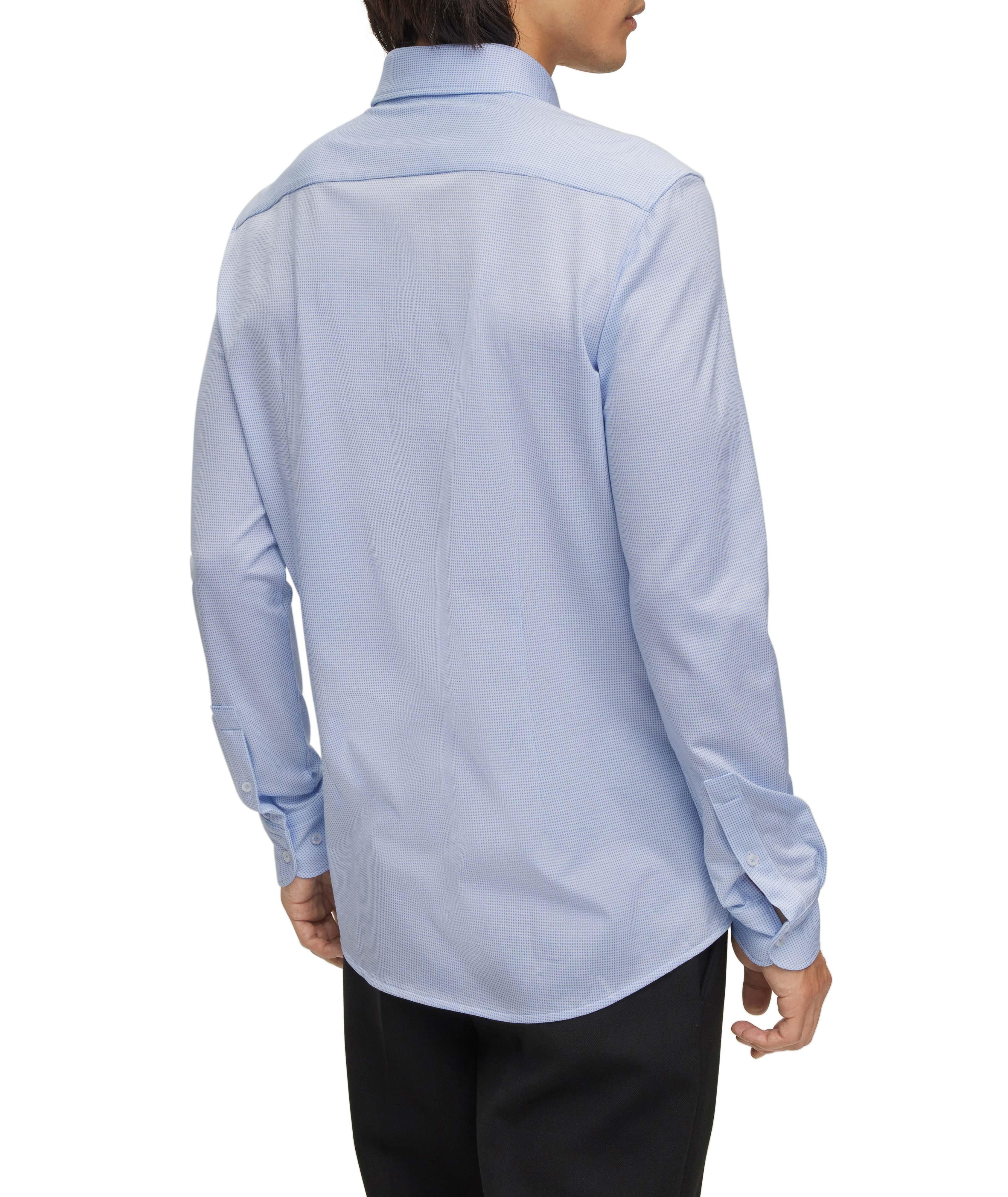 Slim-Fit Jersey Cotton Blend Dress Shirt  image 2