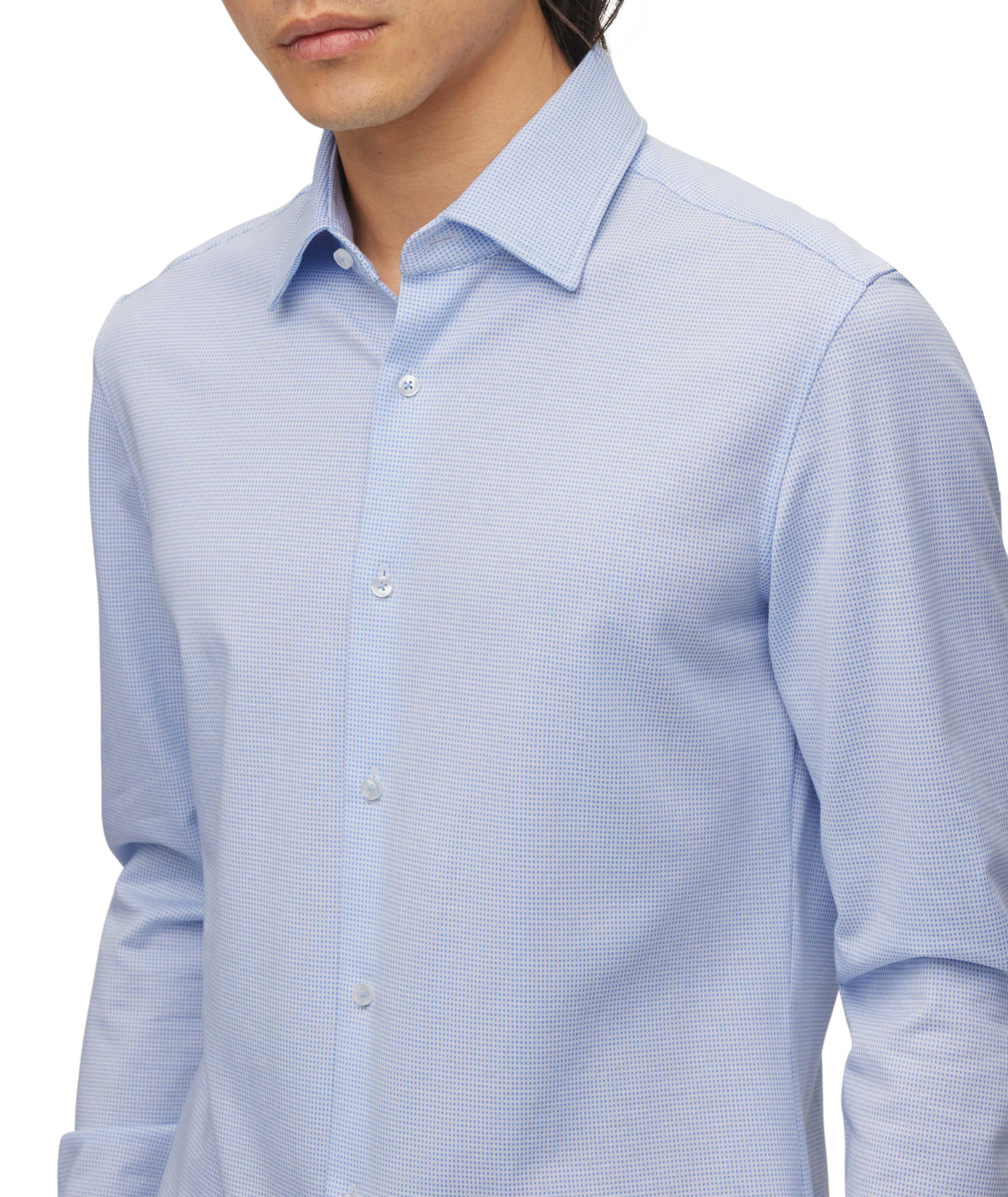 Slim-Fit Jersey Cotton Blend Dress Shirt  image 3