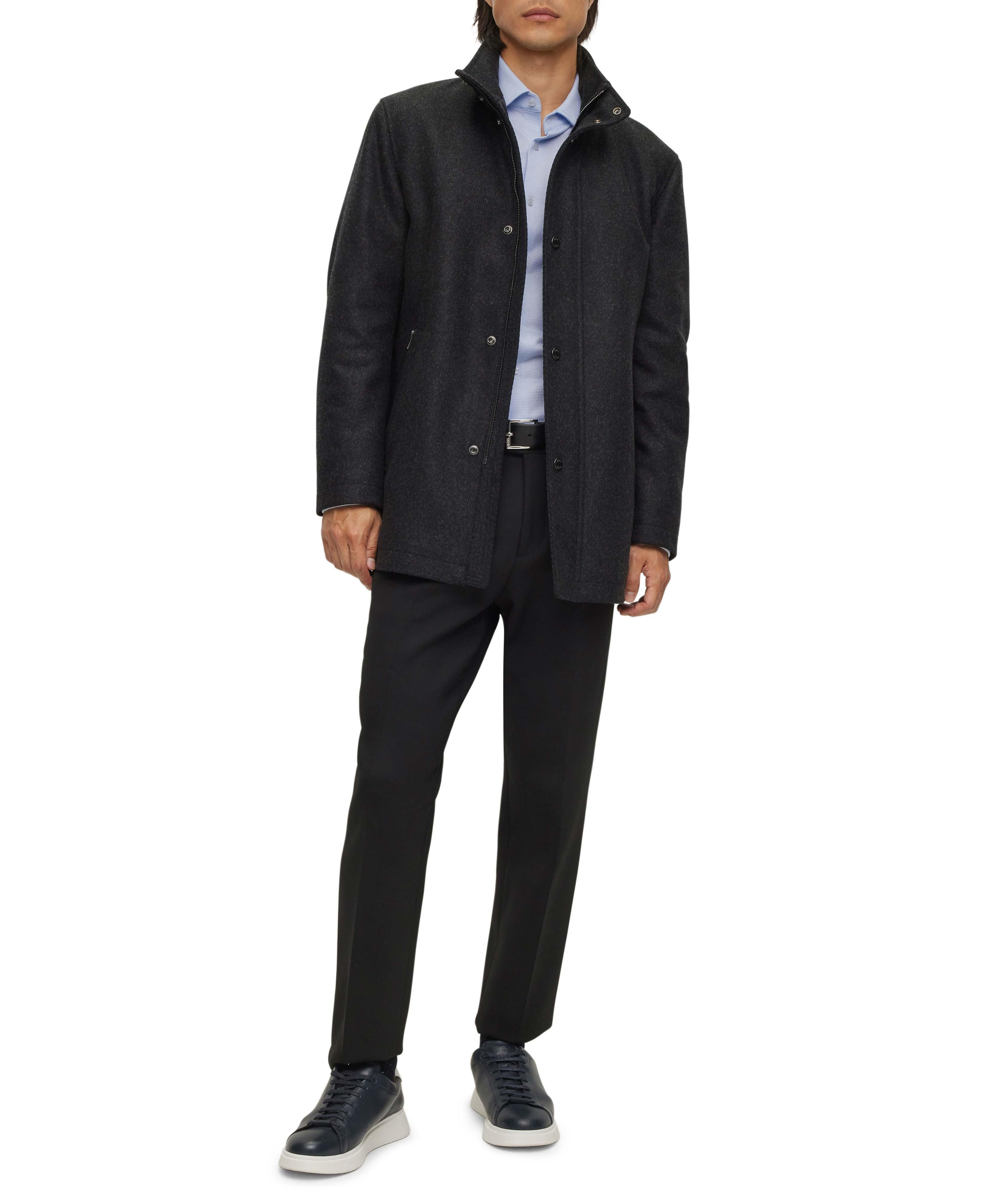 Slim-Fit Jersey Cotton Blend Dress Shirt  image 5