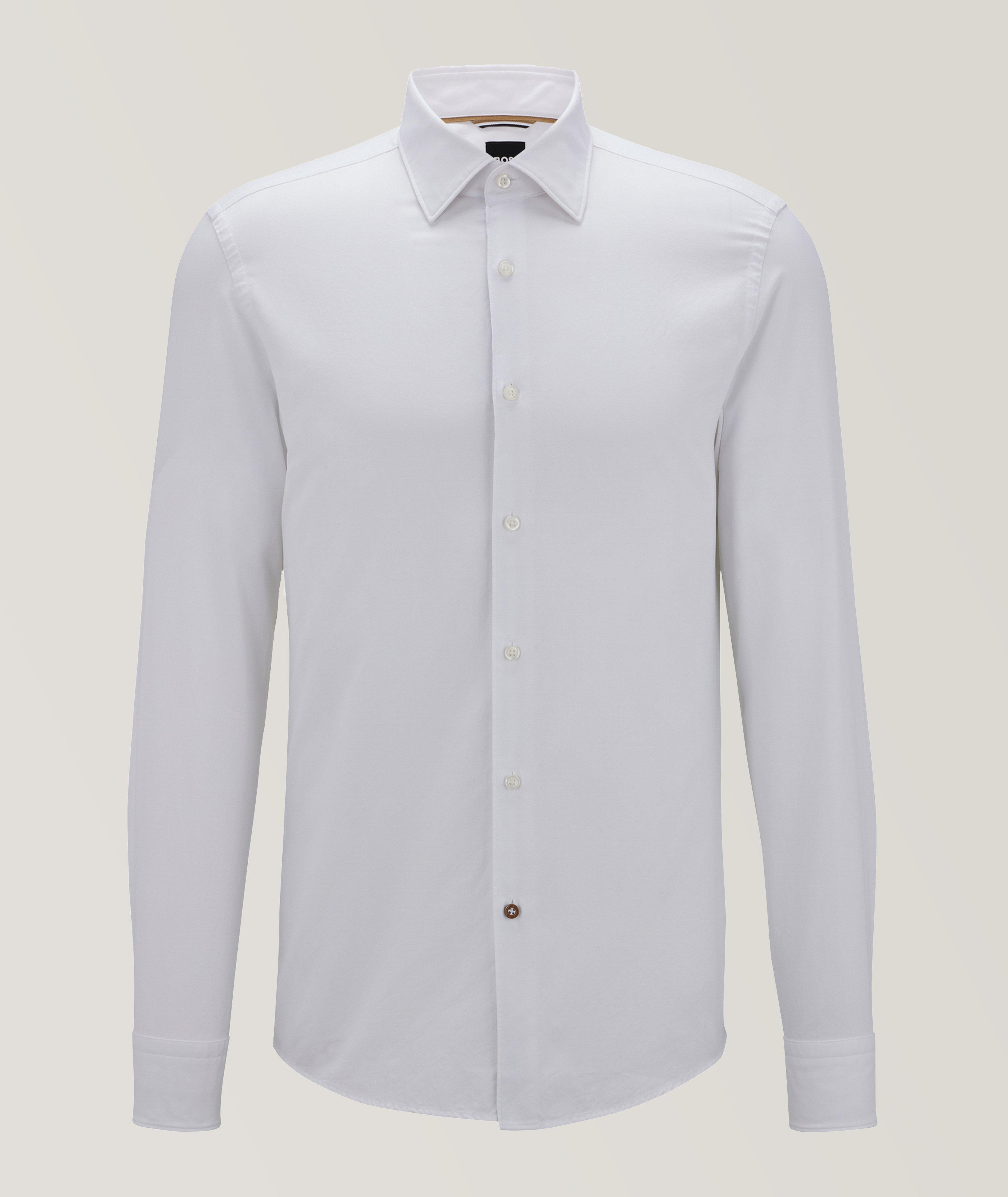 Inner Collar Piping Twill Dress Shirt image 0