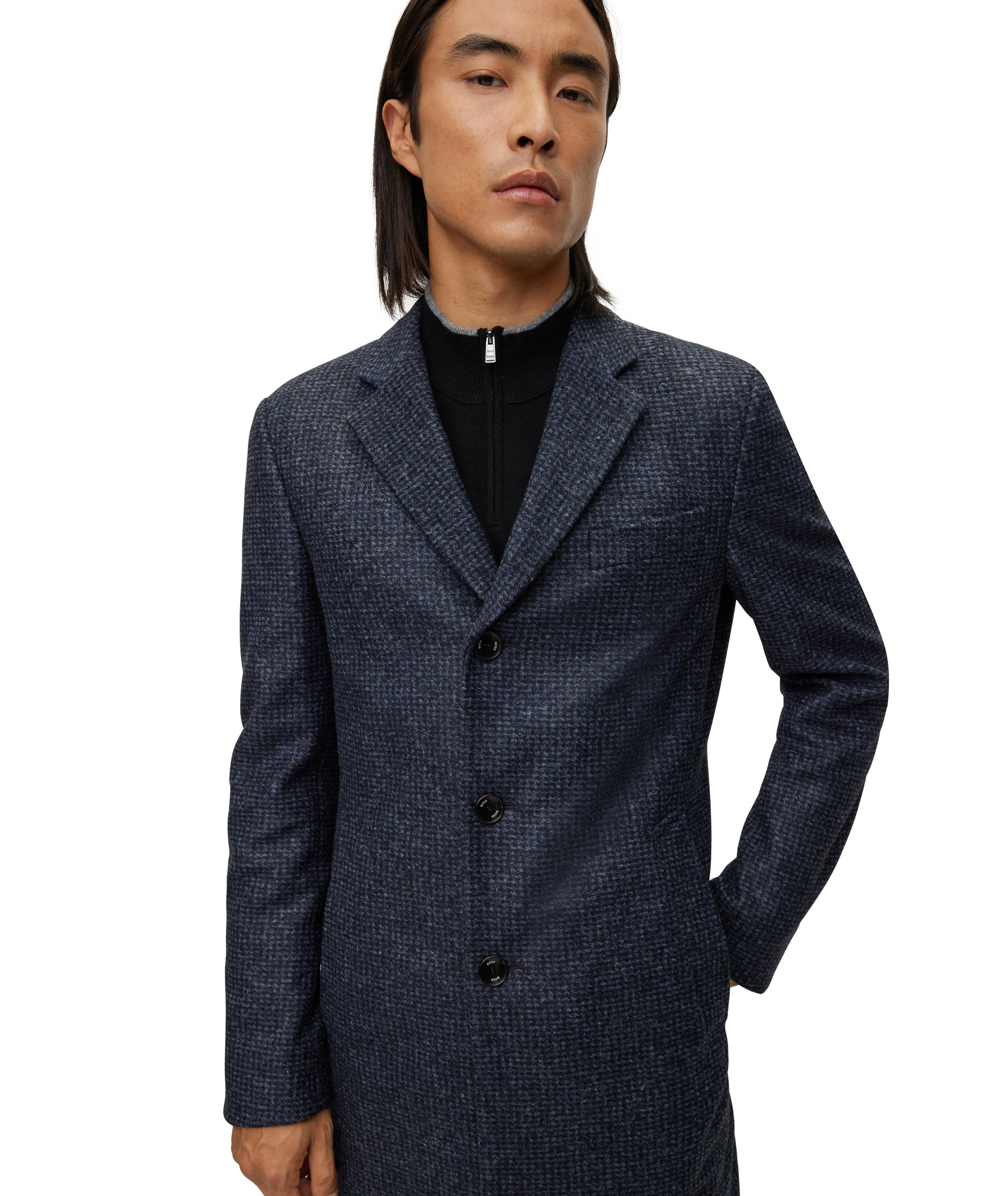 Slim Fit Nylon Blend Coat image 3