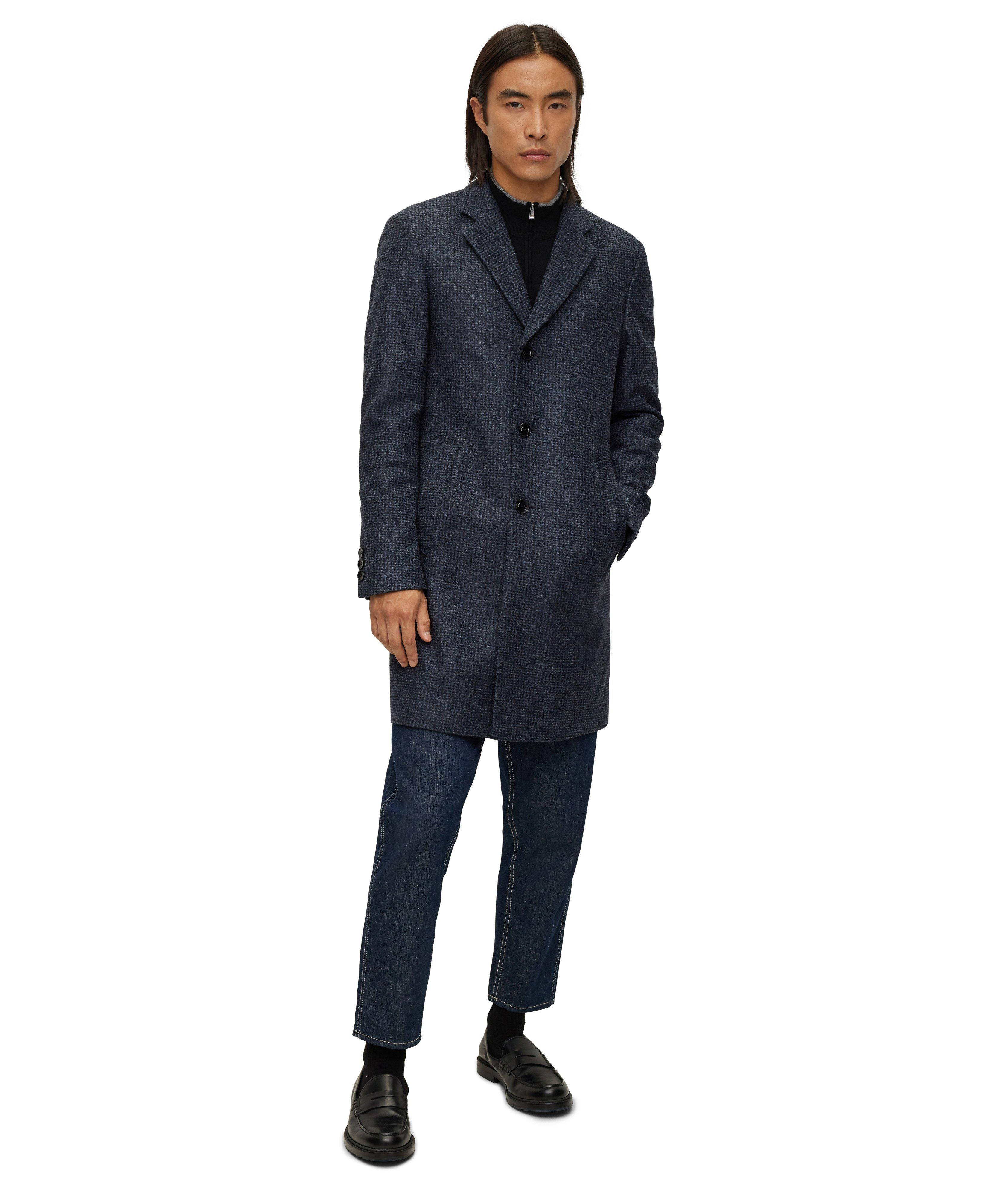 Slim Fit Nylon Blend Coat image 5