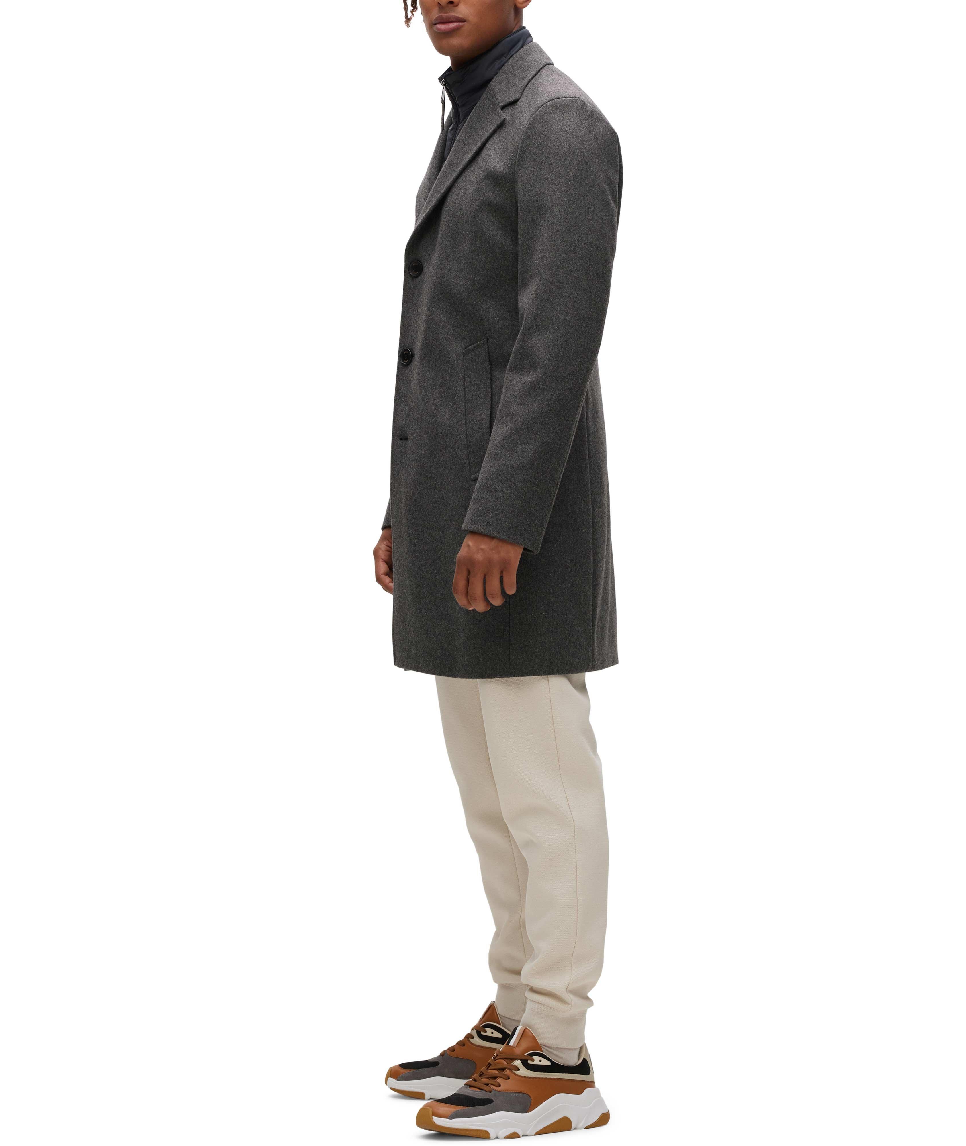 Slim-Fit Wool-Blend Zip-Up Coat image 1