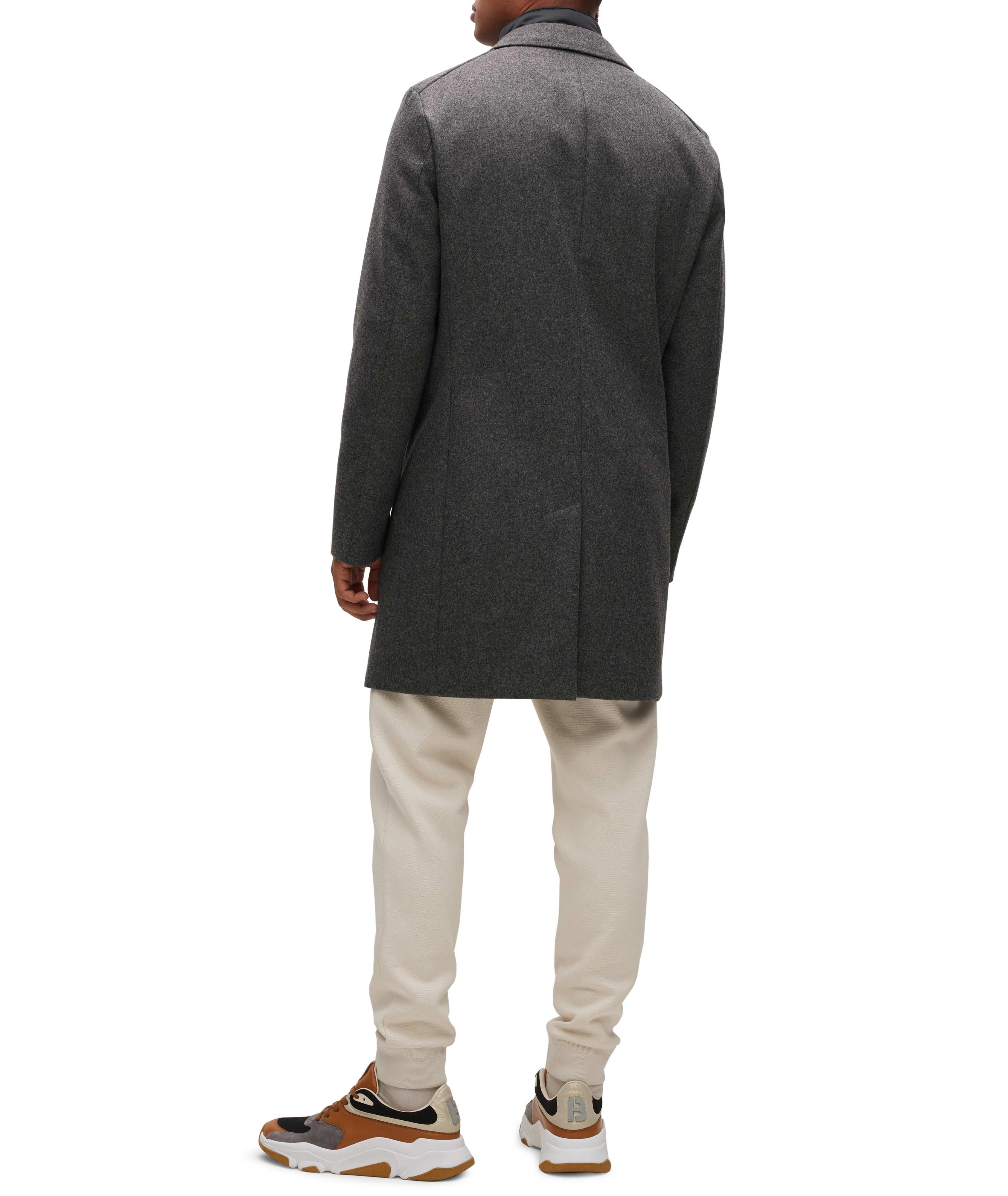 Slim-Fit Wool-Blend Zip-Up Coat image 2