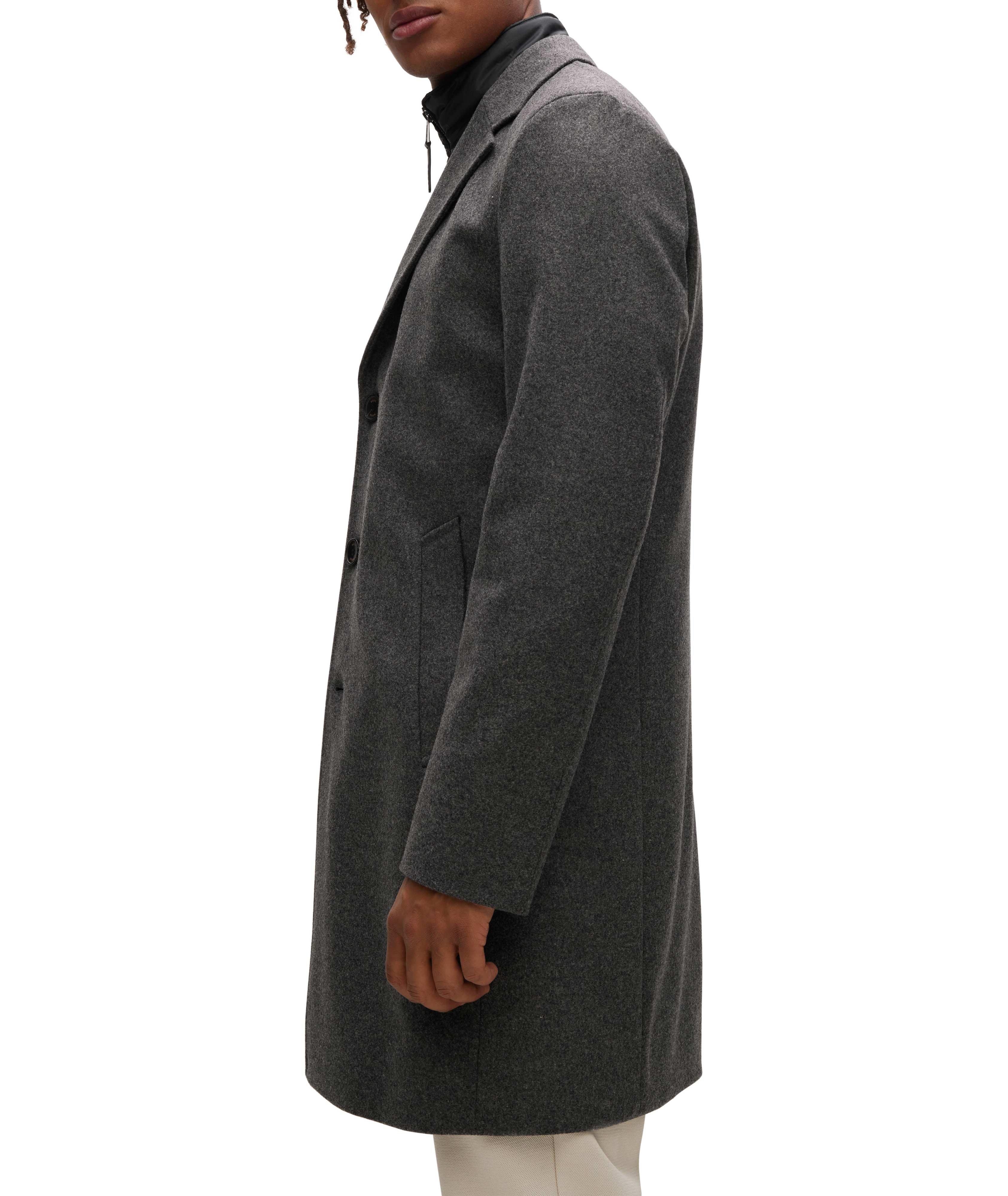 Slim-Fit Wool-Blend Zip-Up Coat image 3