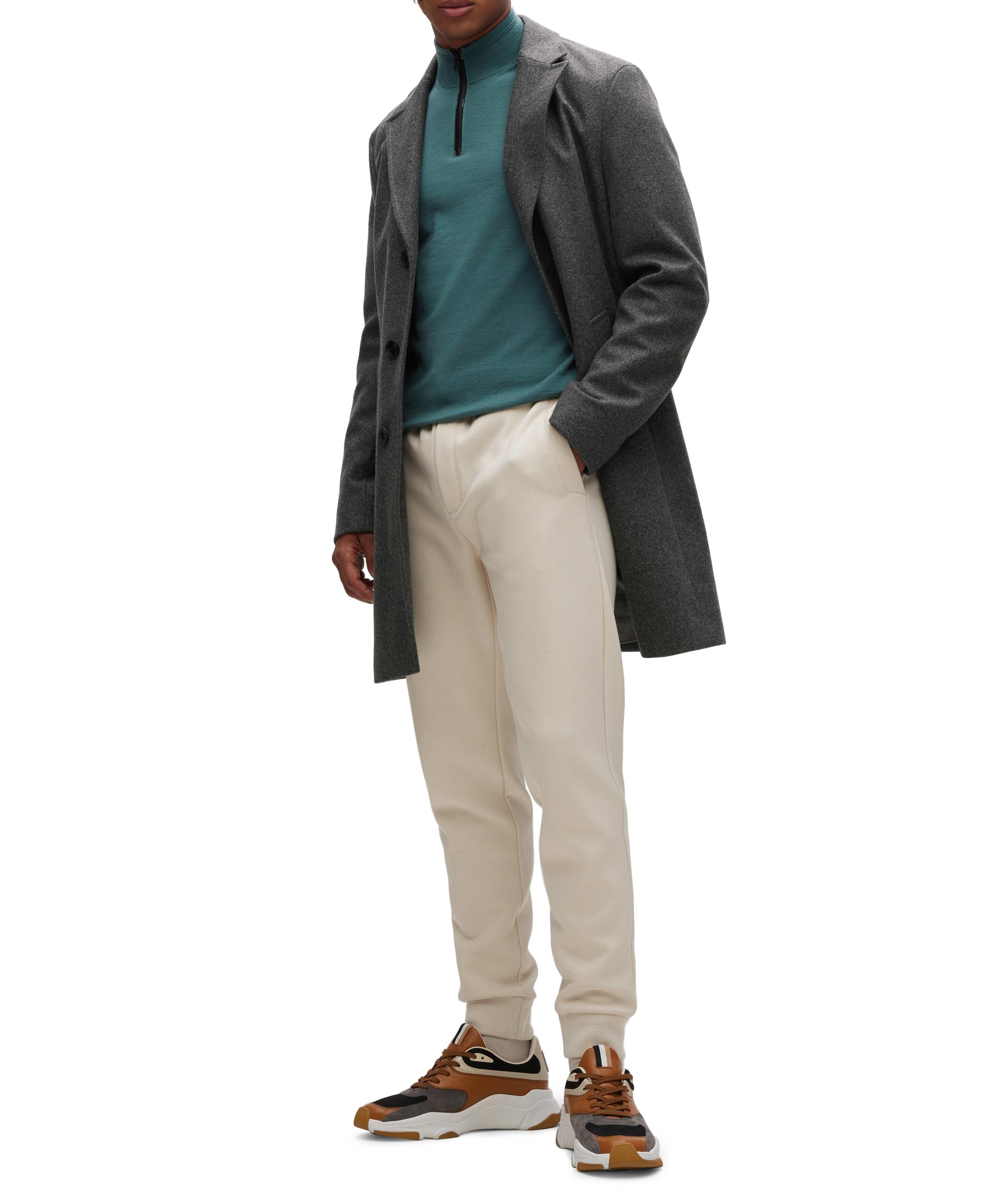 Slim-Fit Wool-Blend Zip-Up Coat image 5