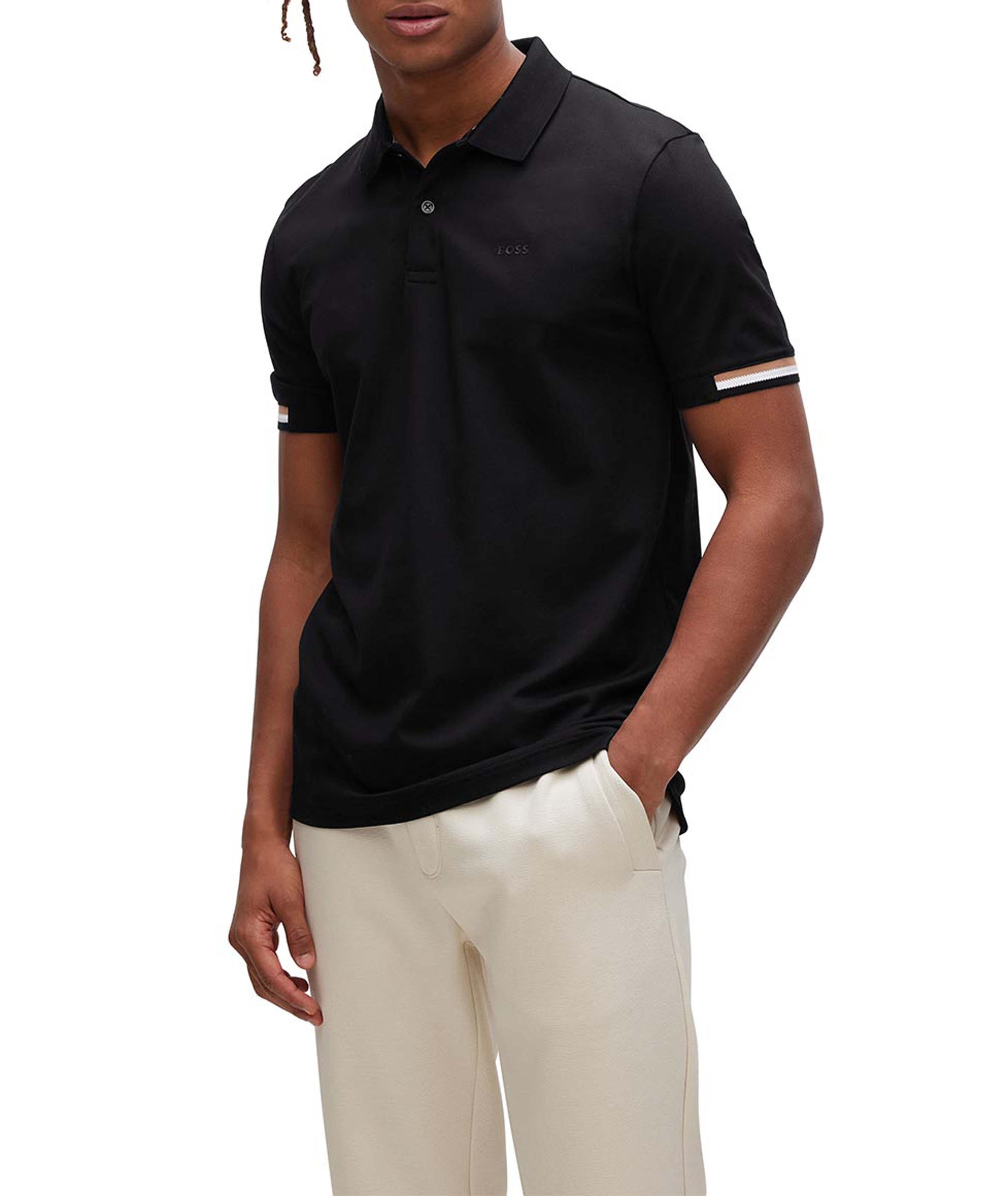 Polo en coton avec logo caoutchouté image 2