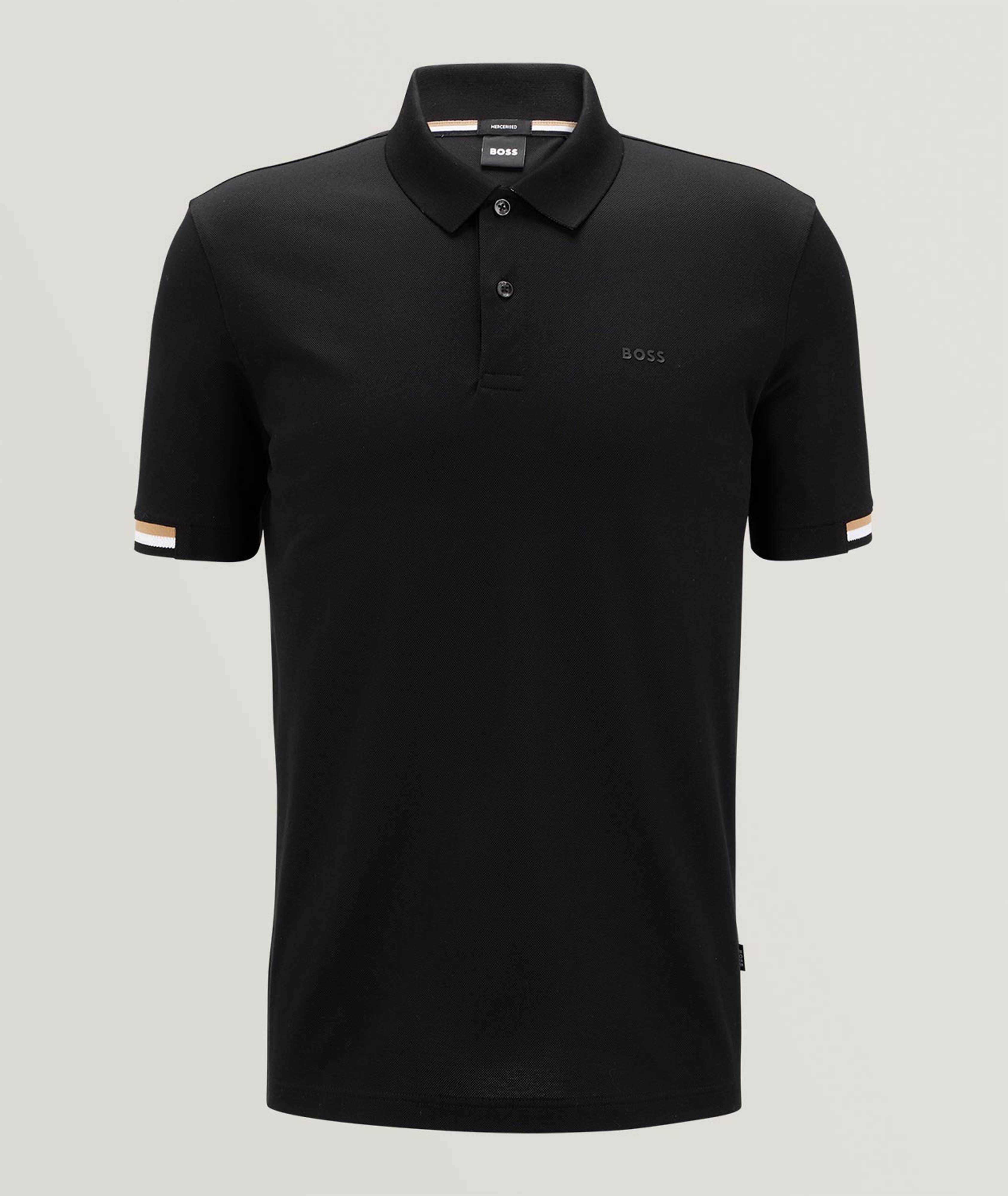 Polo en coton avec logo caoutchouté image 0