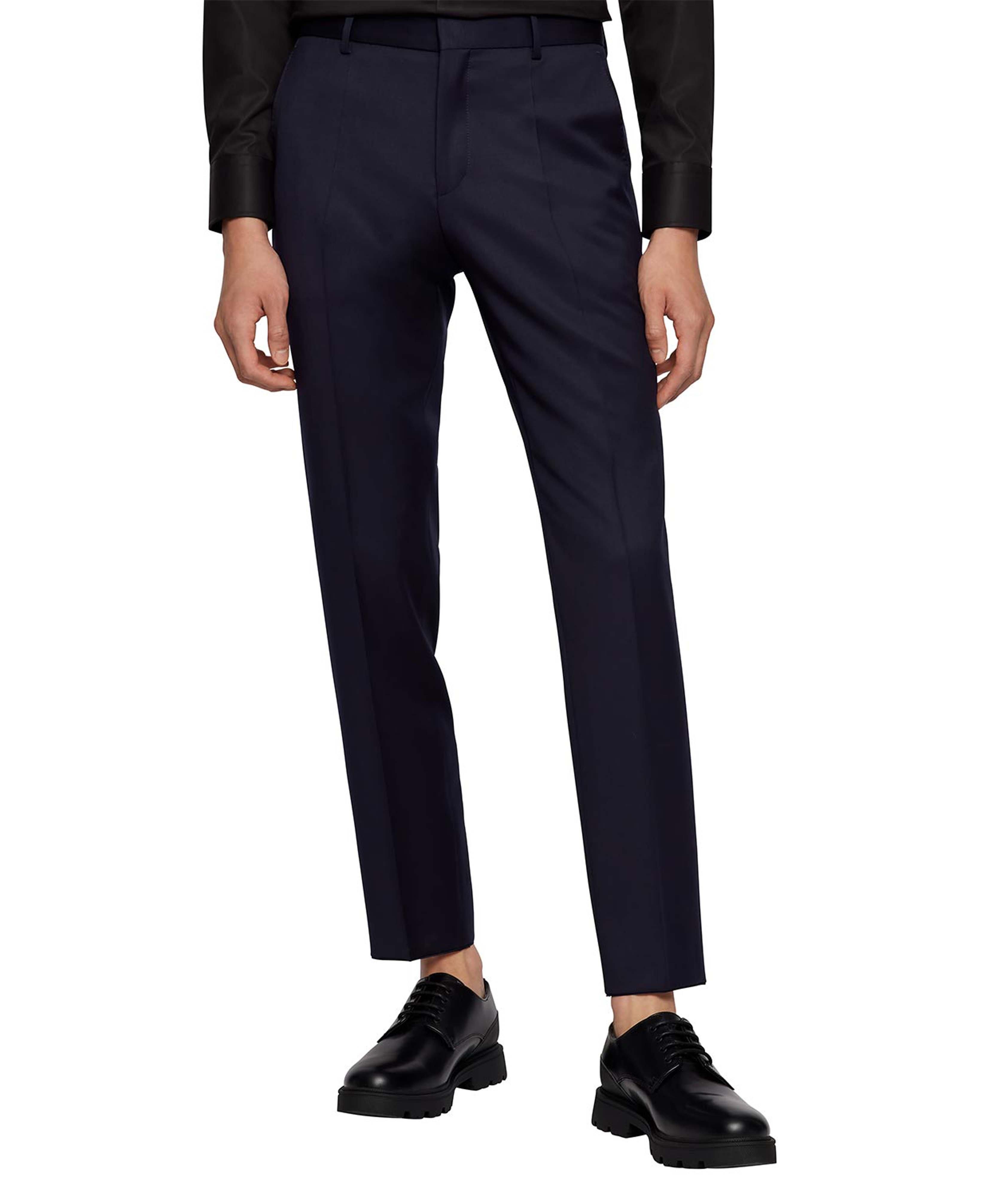 BOSS Slim-Fit Formal Virgin Wool Trousers, Dress Pants