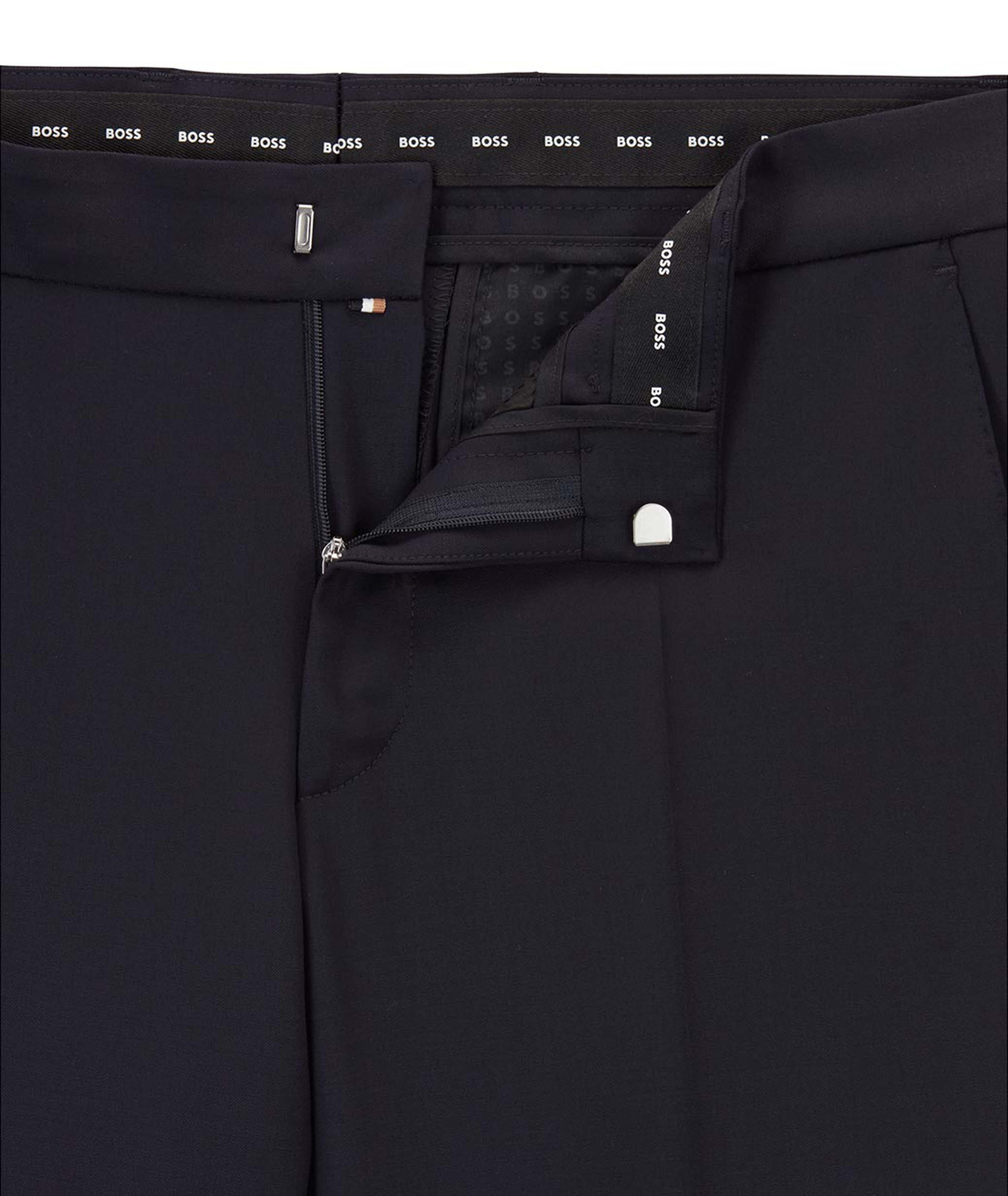 BOSS Slim-Fit Formal Virgin Wool Trousers, Dress Pants