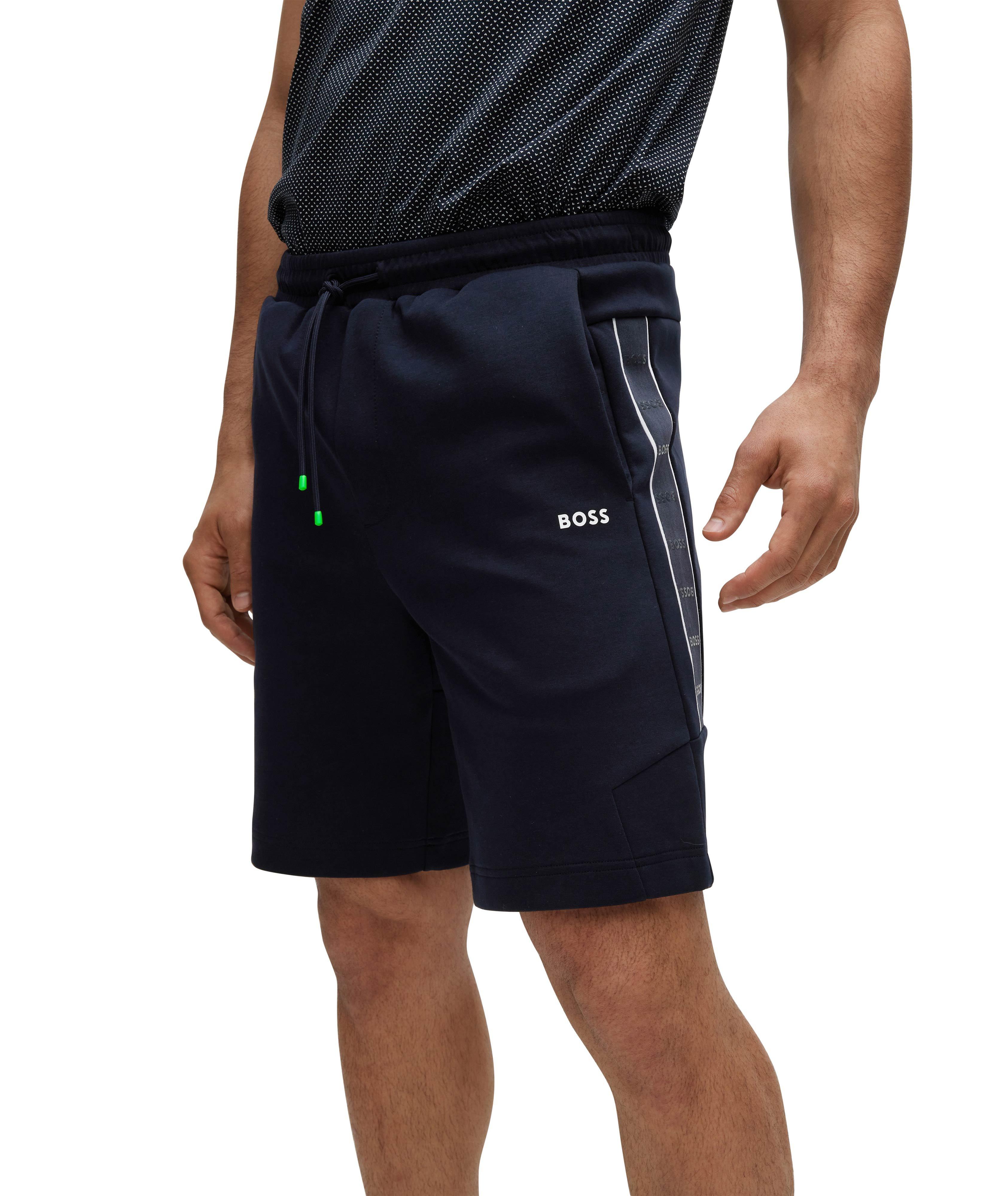 Short sport en coton avec rubans de marque image 3