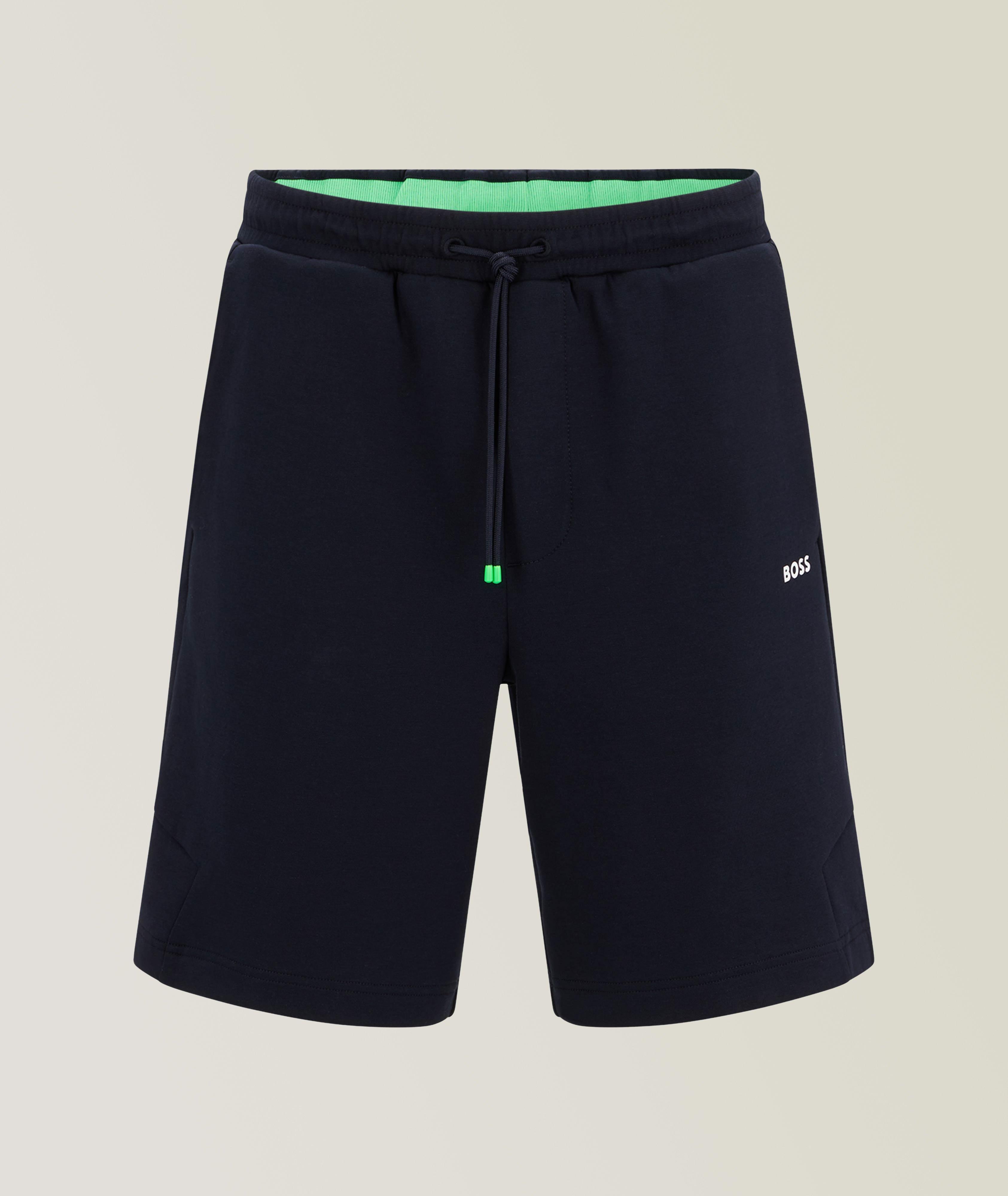 Short sport en coton avec rubans de marque image 0