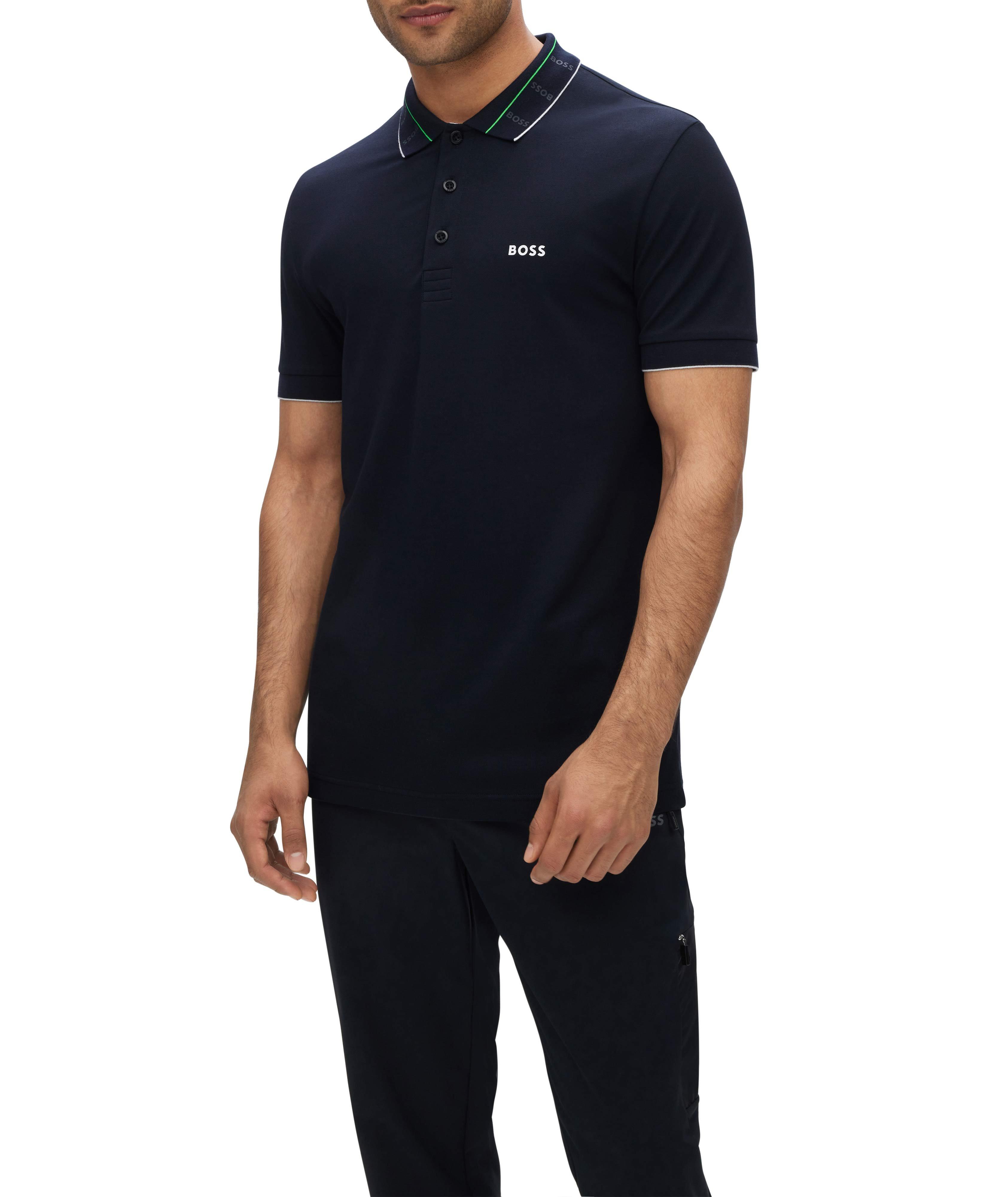 Stretch-Cotton Logo Print Polo image 1