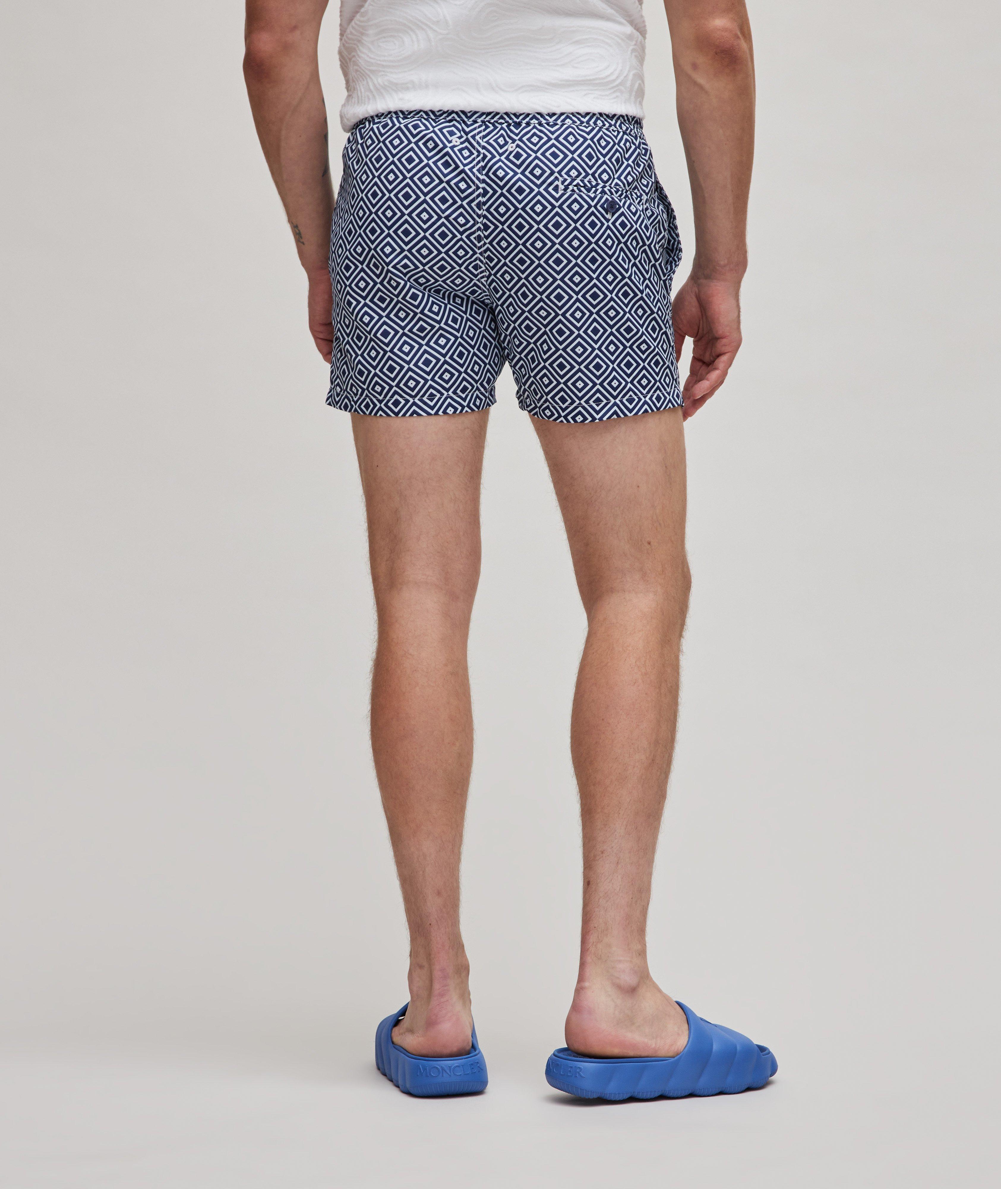 Angra Geo Print Swim Shorts & Pouch Set image 2